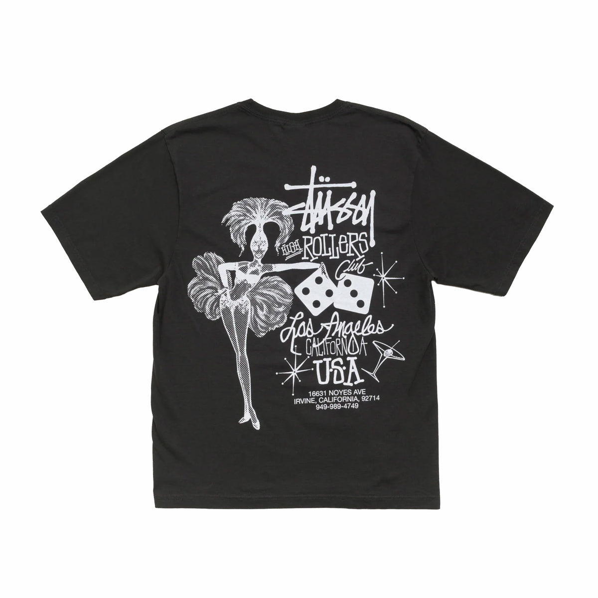 Stüssy High Rollers Tee (Faded Black)