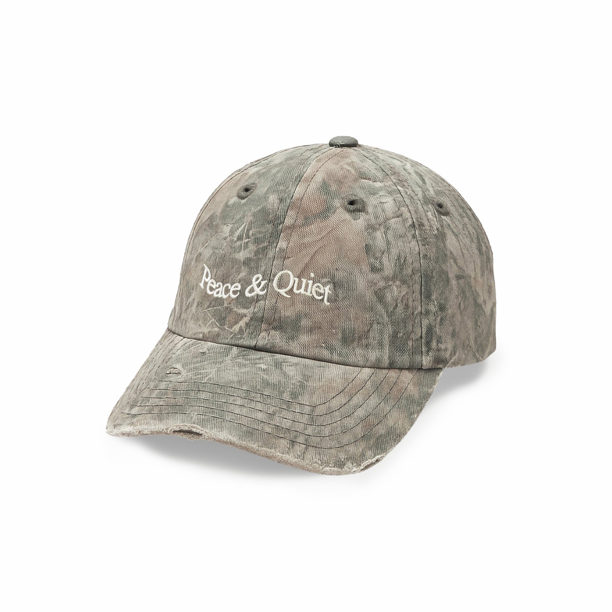 Museum Of Peace &amp; Quiet Wordmark Camo Dad Hat (Camouflage) - August Shop