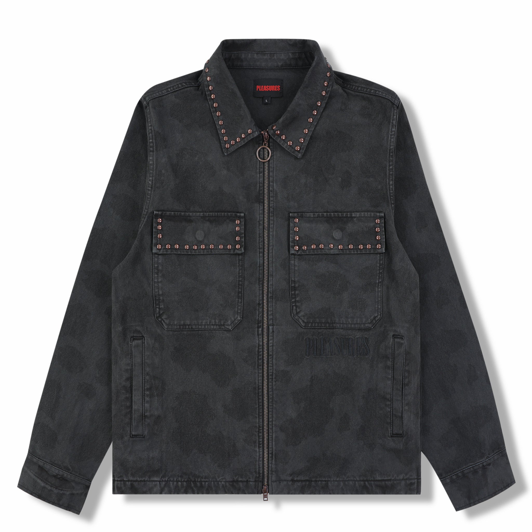 Pleasures Cowhide Work Jacket (Black) - August Shop