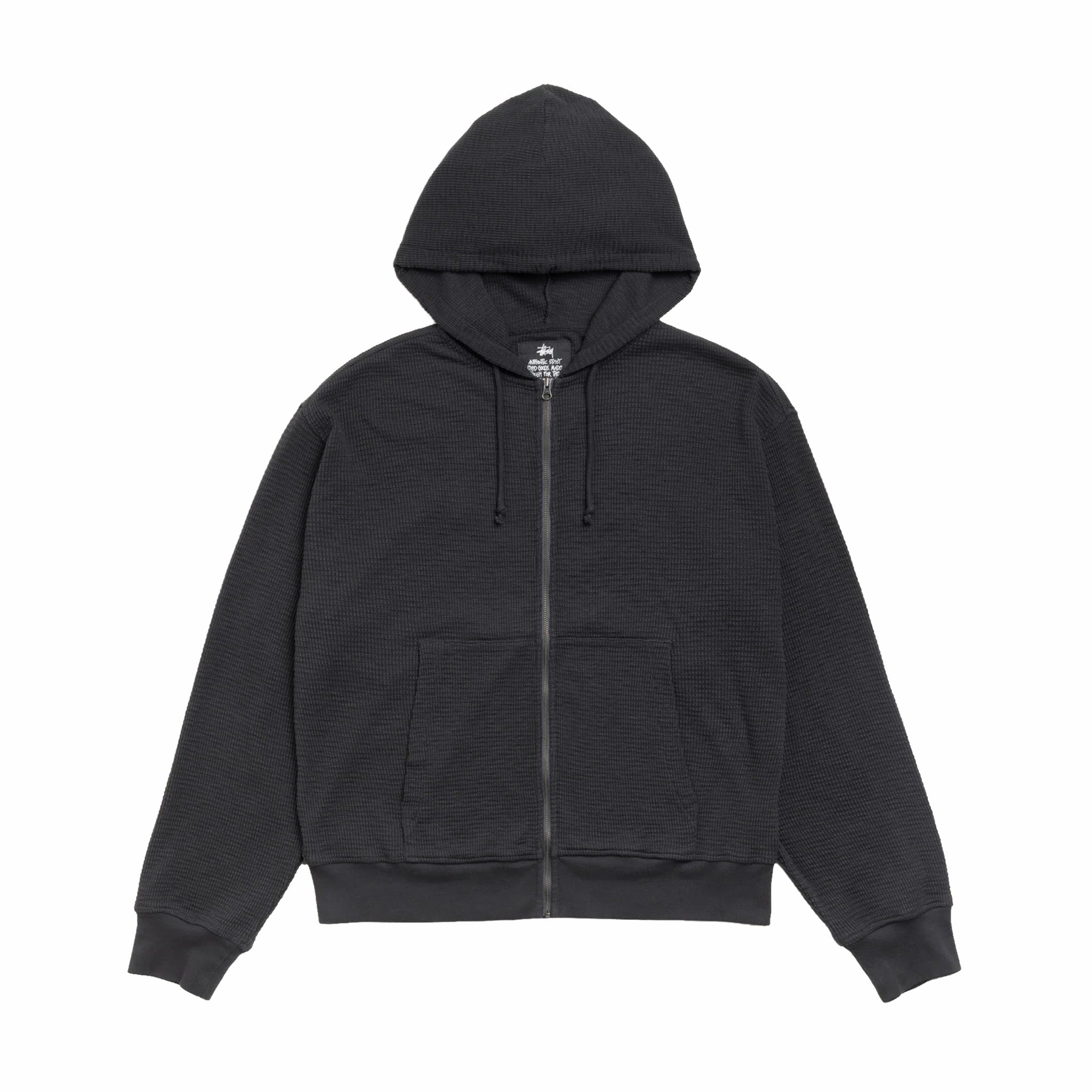 Stüssy Lightweight Thermal Hoodie (Faded Black)
