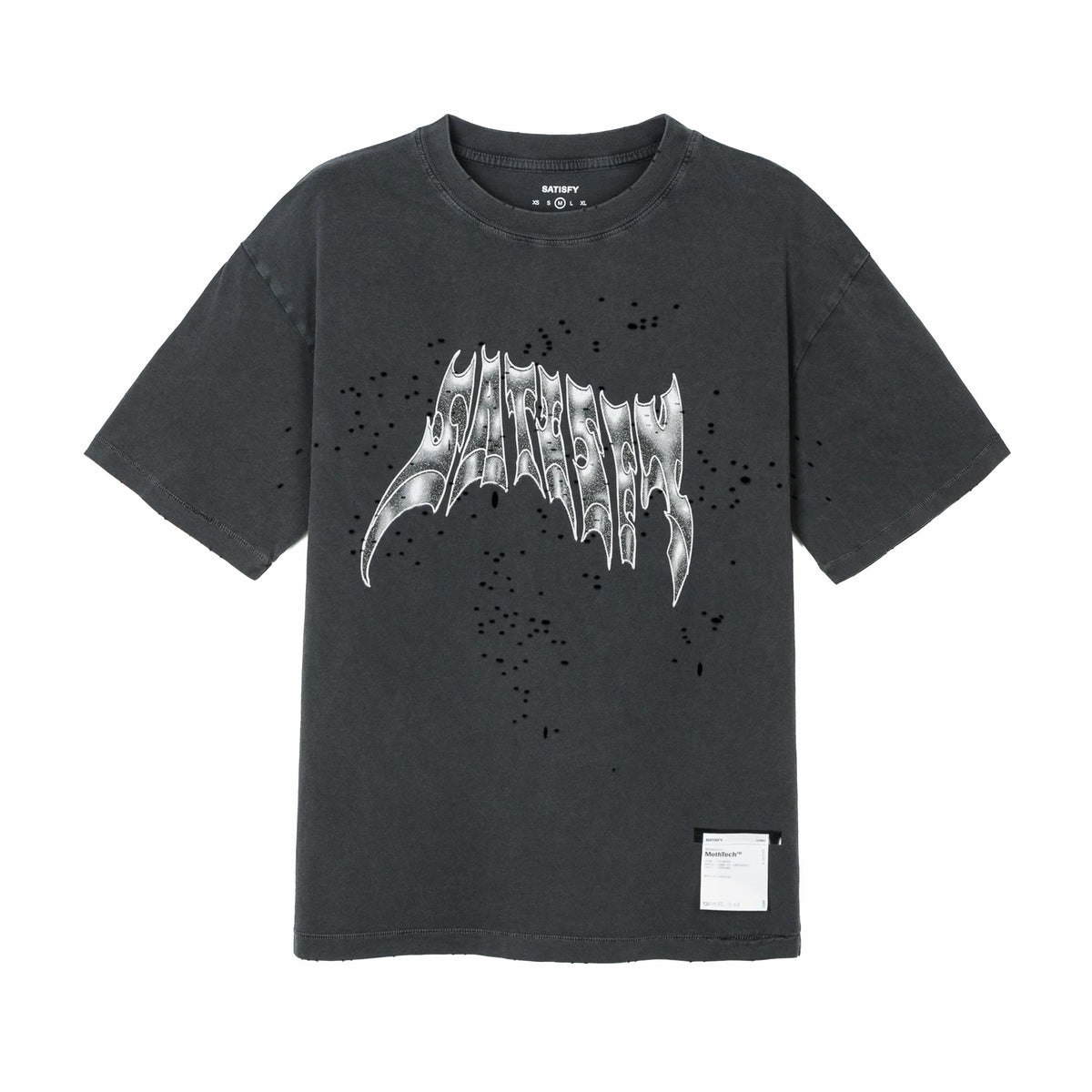Satisfy MothTech T-Shirt (Aged Black Airbrush Glitter)