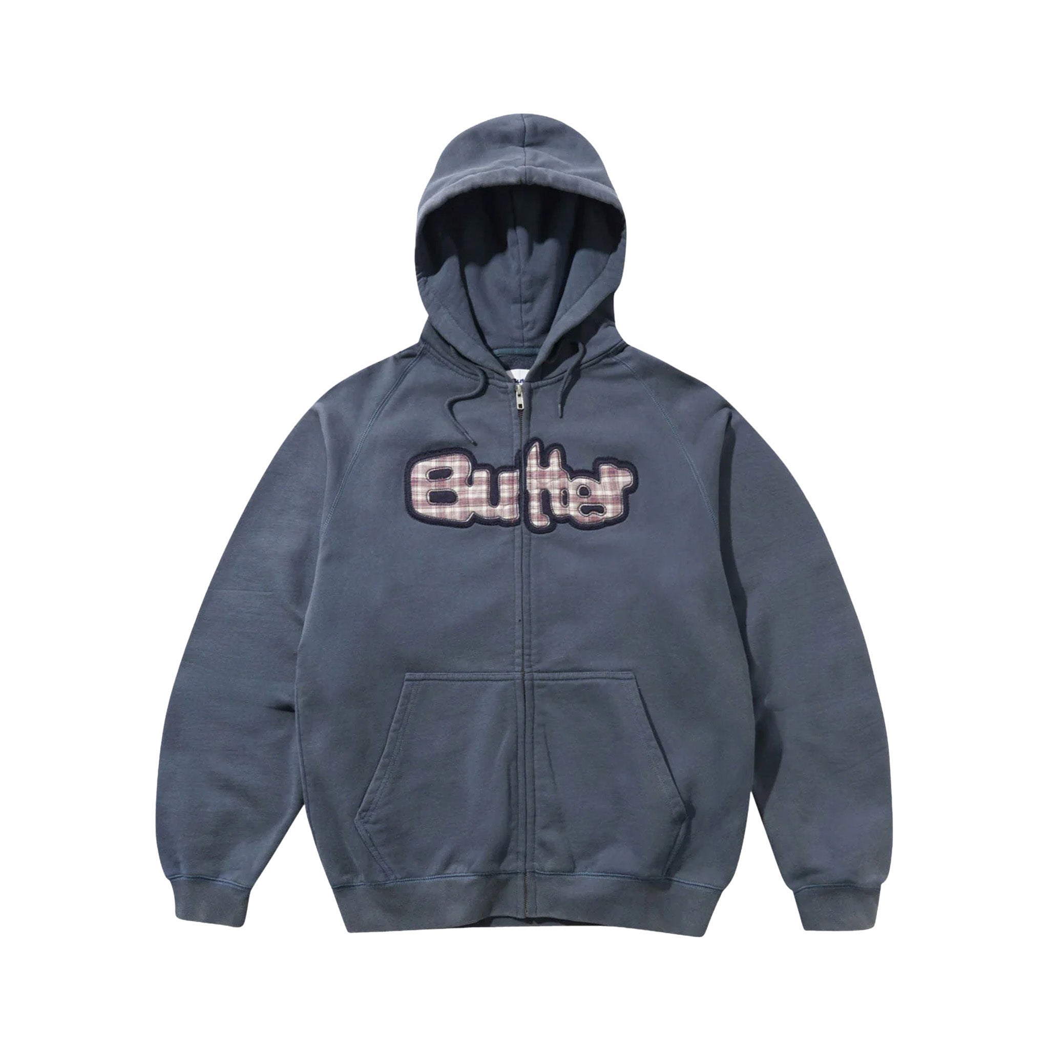 Butter Goods Stretch Zip-Thru Hood (Washed Navy)