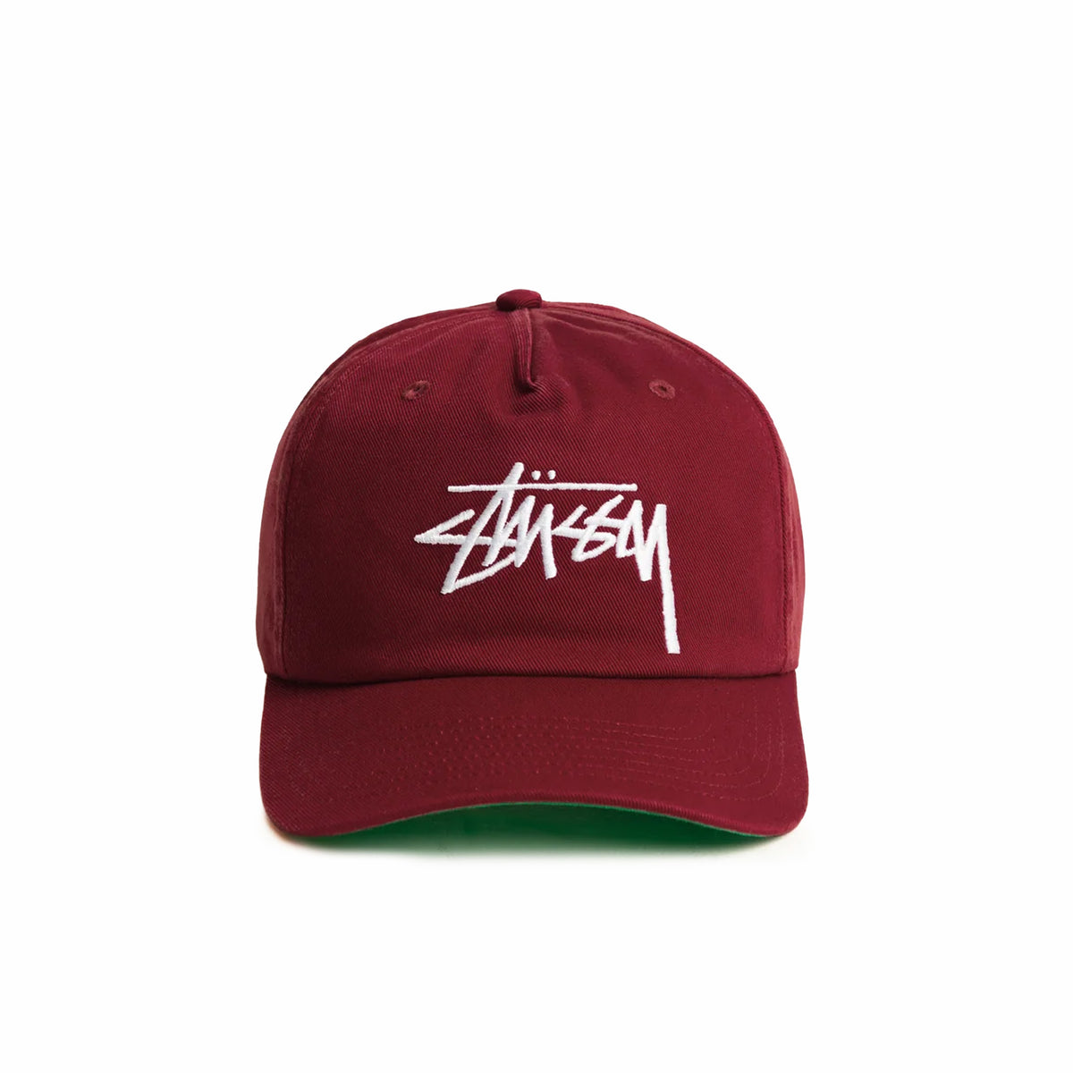 Stüssy Big Stock Mid Depth Cap (Crimson) - August Shop