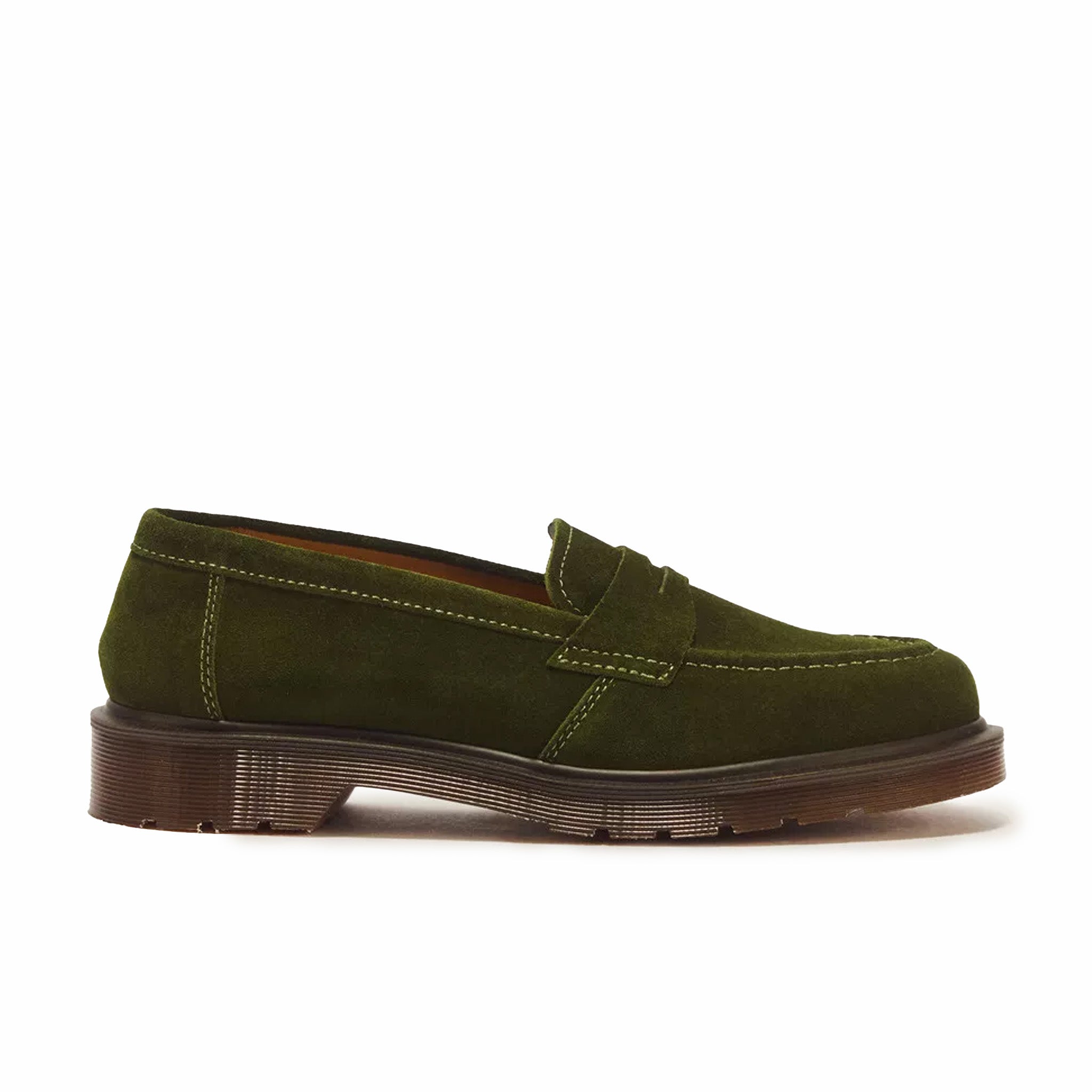 Dr. Martens Men's Delapre Penny Loafer - Repello Calf Suede MB (Field Green)