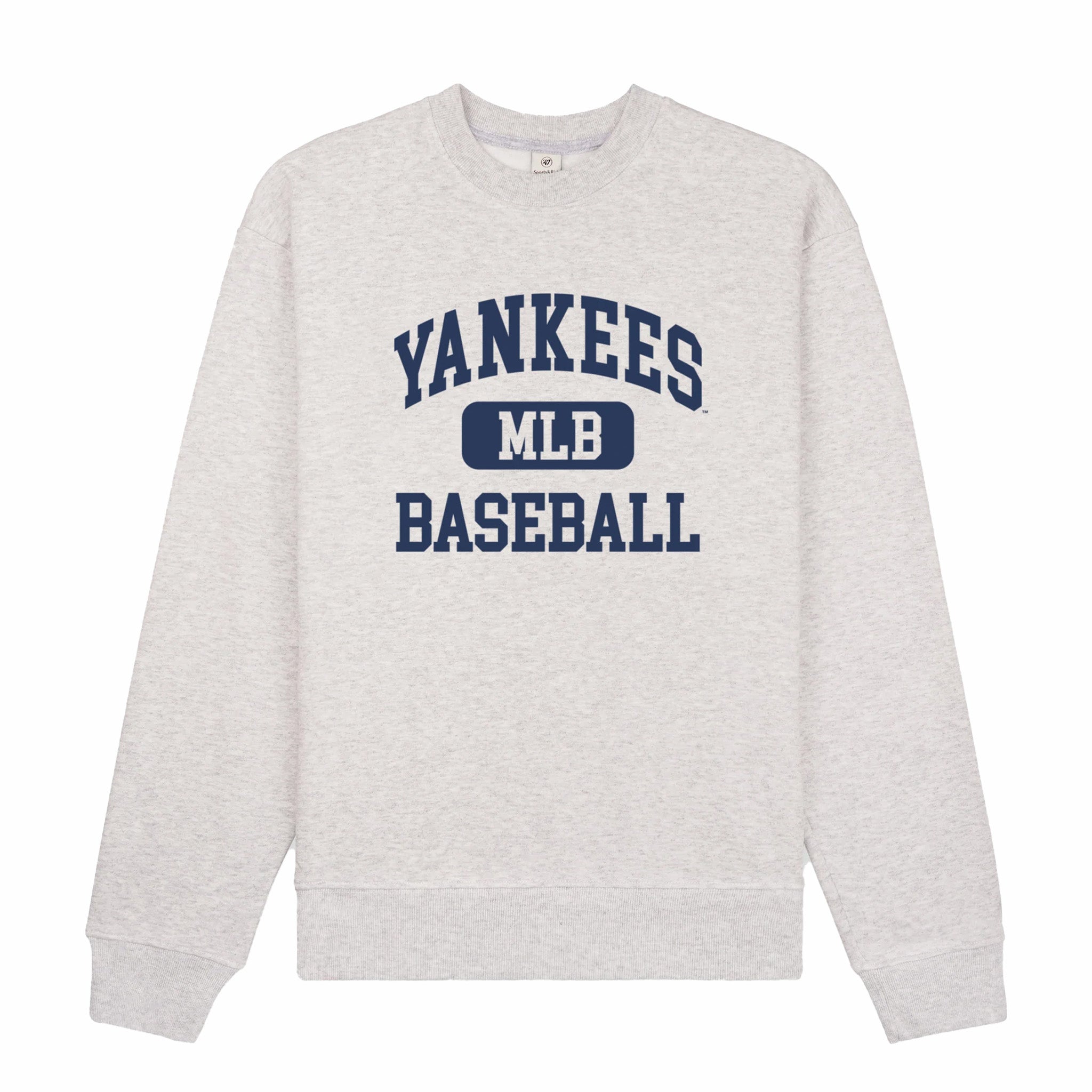 Sporty &amp; Rich Men's Yankees Ivy Crewneck (Heather Grey/Navy) - August Shop