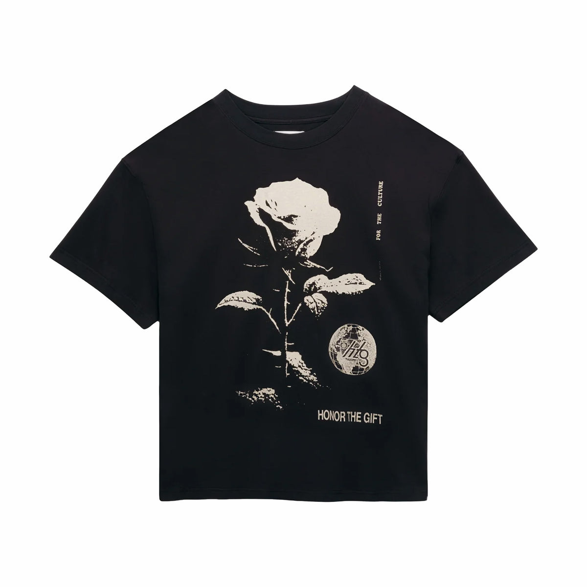 Honor The Gift Rose From Concrete Tee (Black)