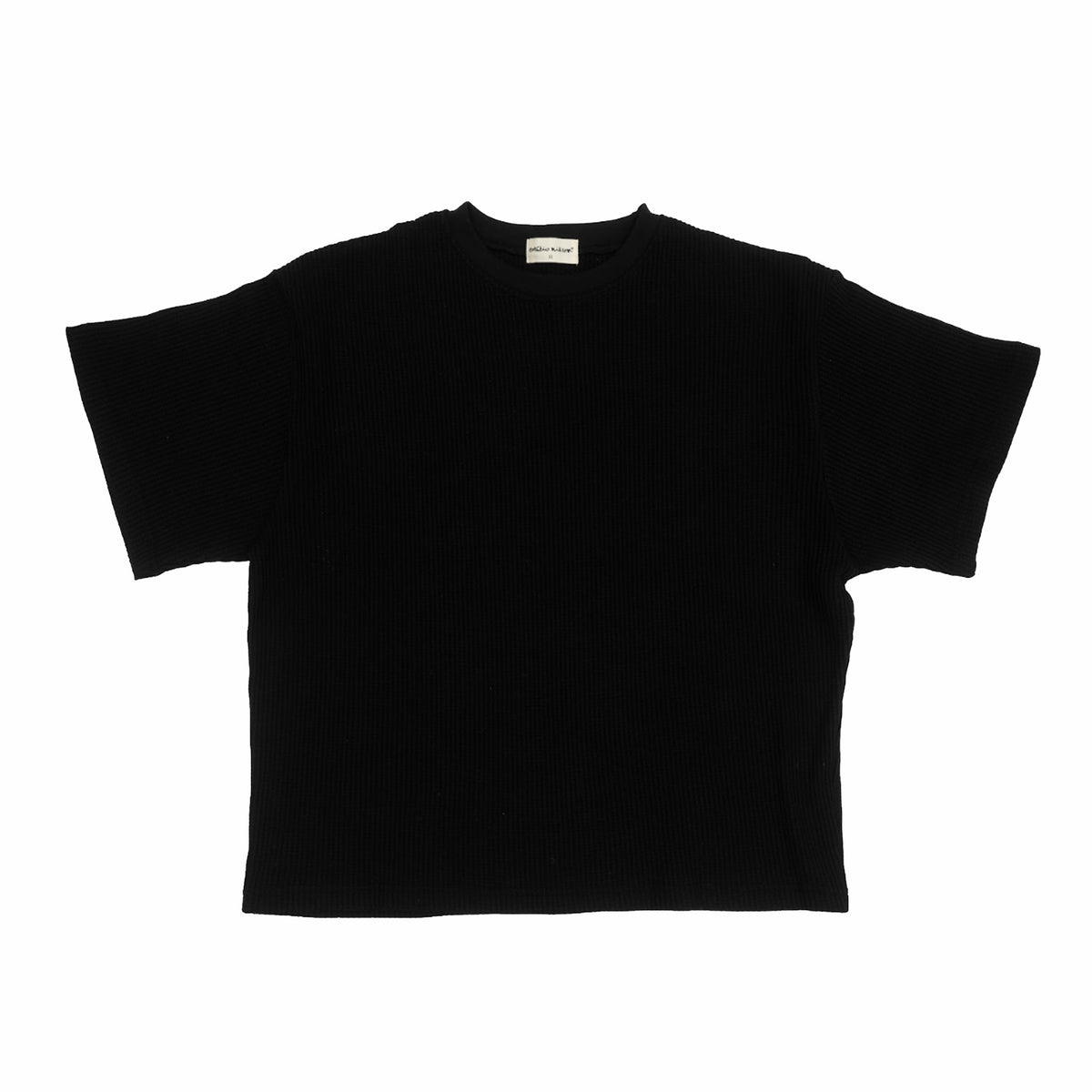 Estudio Niksen Cropped Waffle Tee (Black)