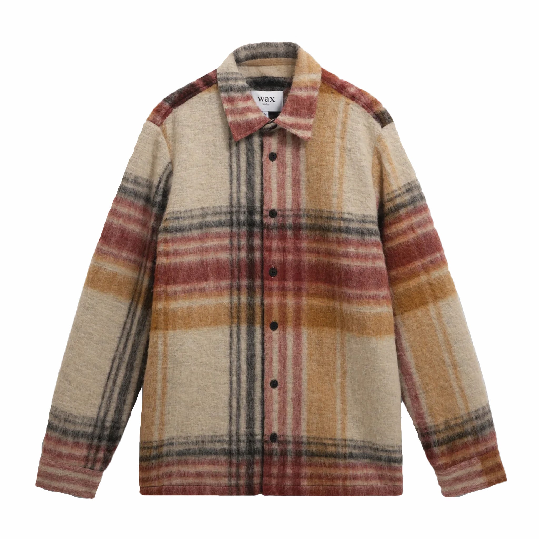 Wax London Nolan Overshirt - Wool Blend Check (Natural/Multi) - August Shop