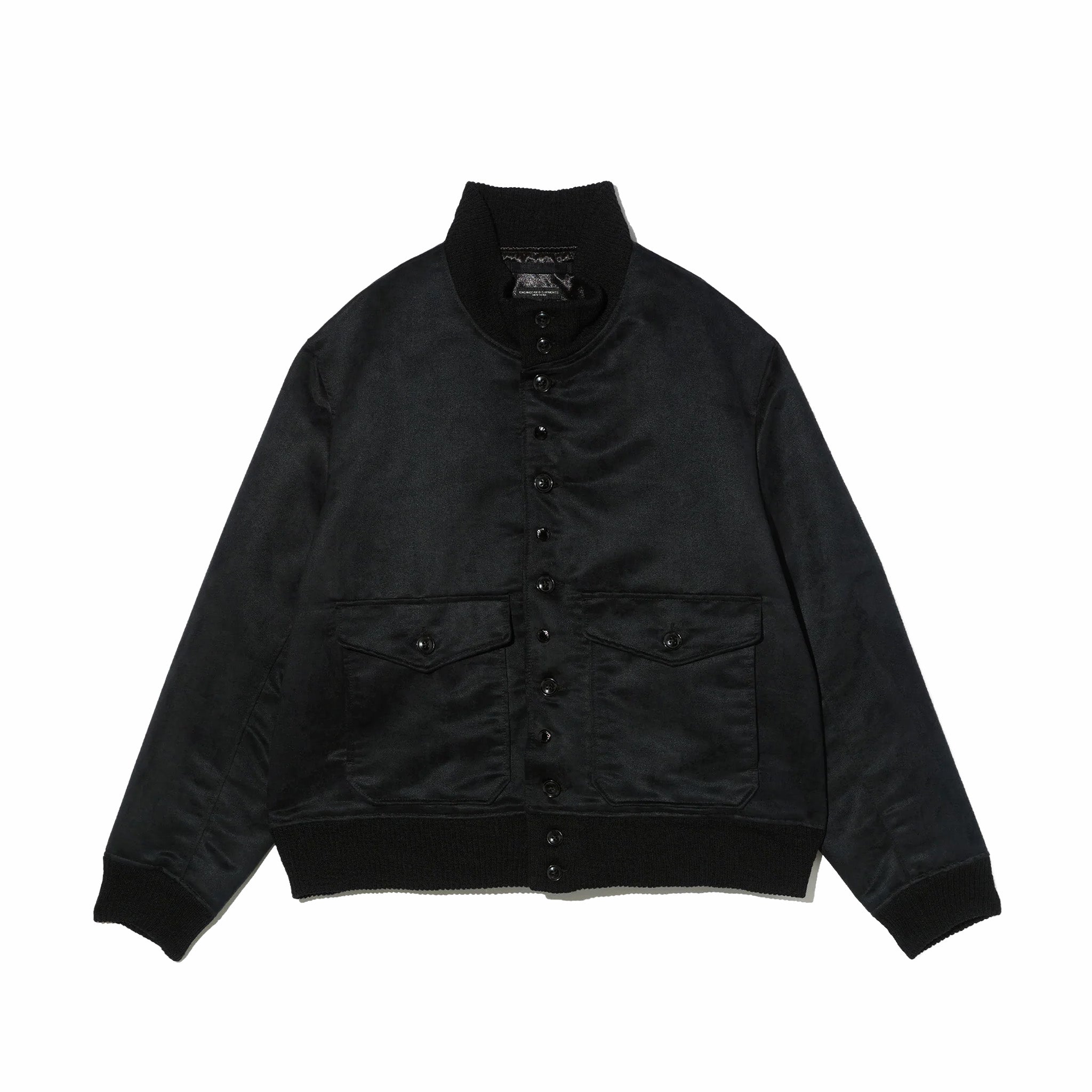Engineered Garments A-1 Jacket - Polyester Fake Suede (Black)
