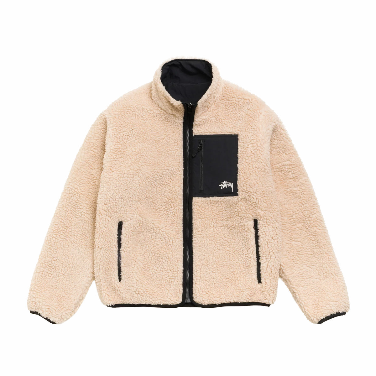 Stüssy Sherpa Reversible Jacket (Beige)