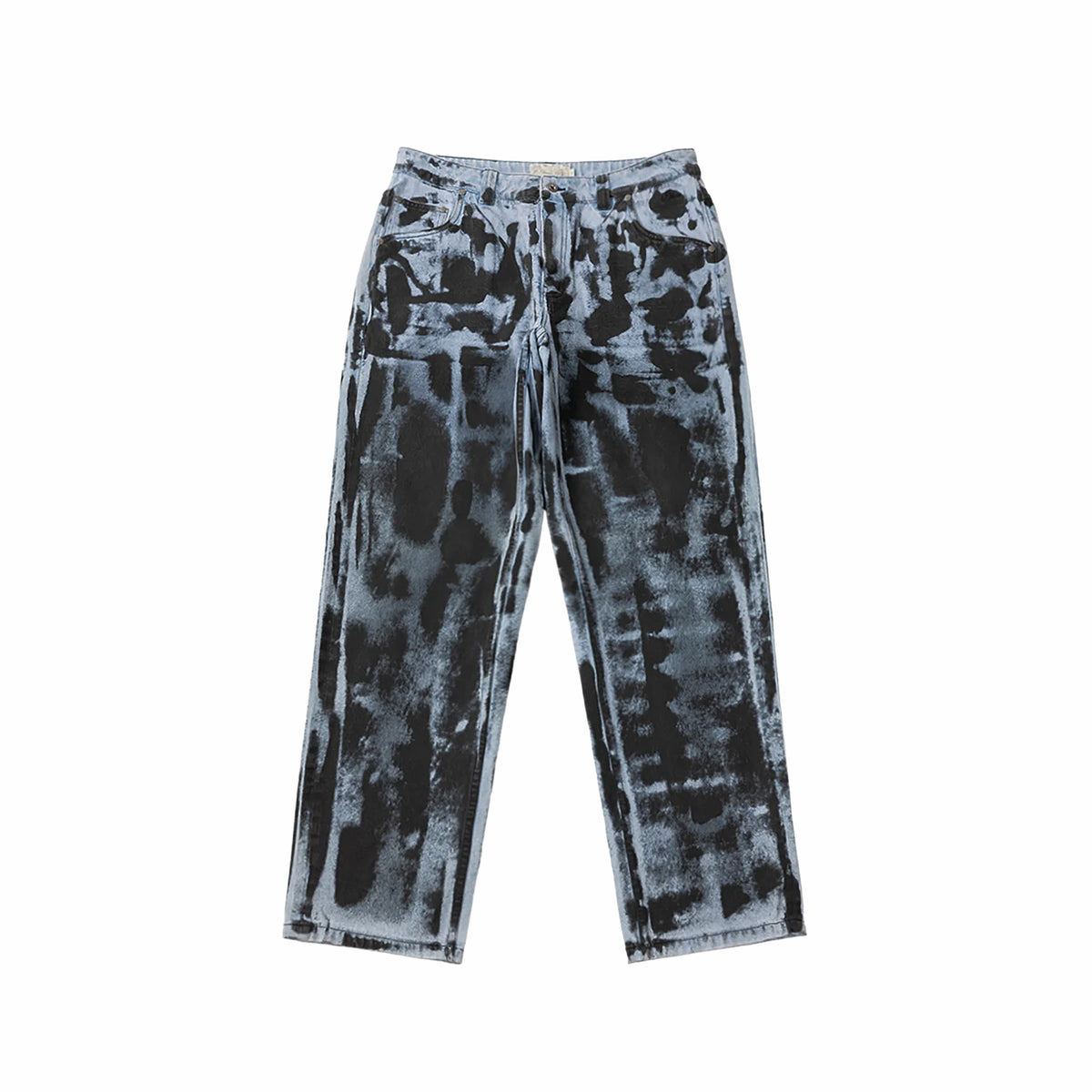 Dime Relaxed Denim Pants (Light Blue/Black Paint)