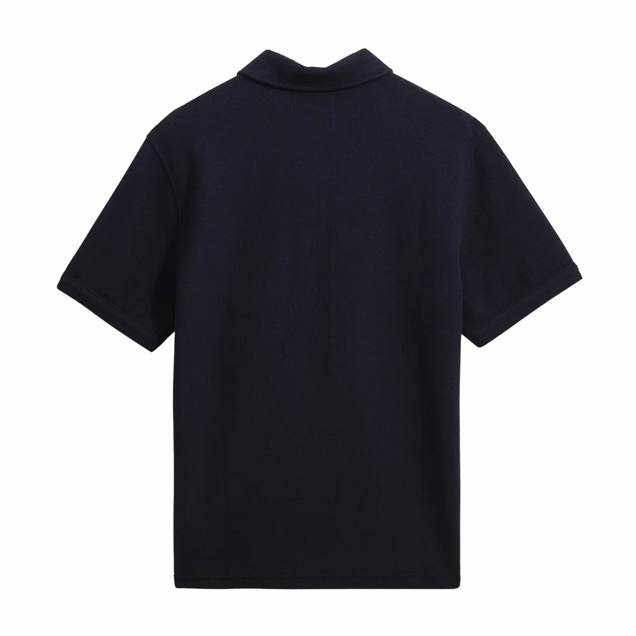 Wax London Shore SS Polo - Mini Texture (Navy) - August Shop