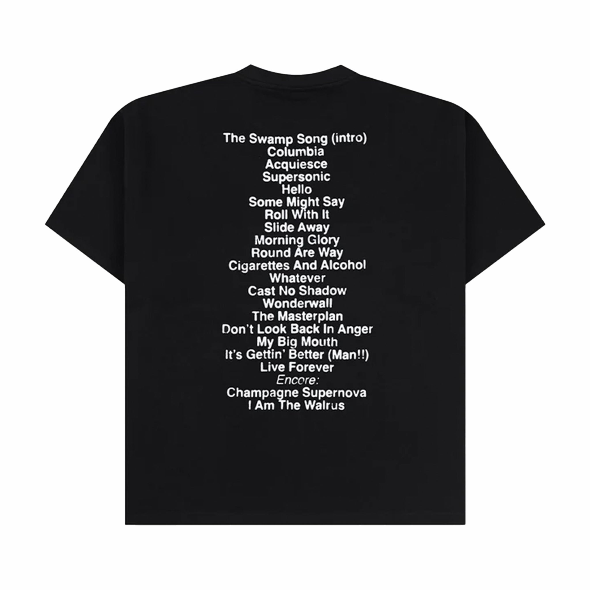 Pleasures x Oasis All Access T-Shirt (Black) - August Shop