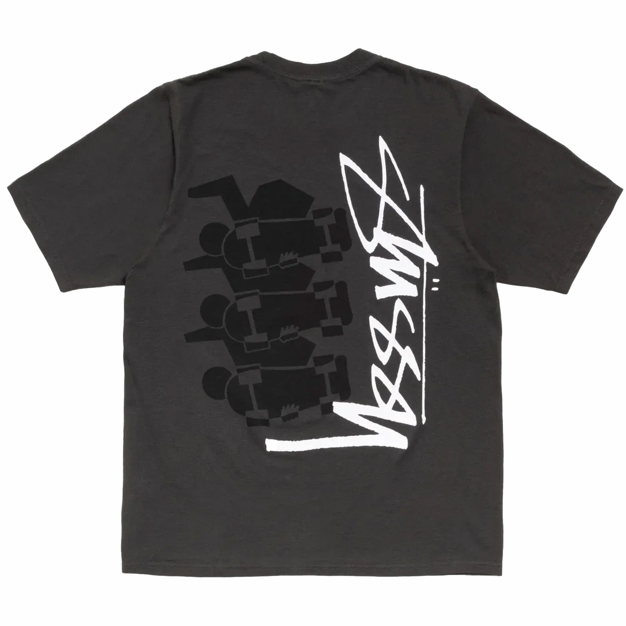 Stüssy Skate Stack Pig. Dyed Tee (Faded Black) - August Shop