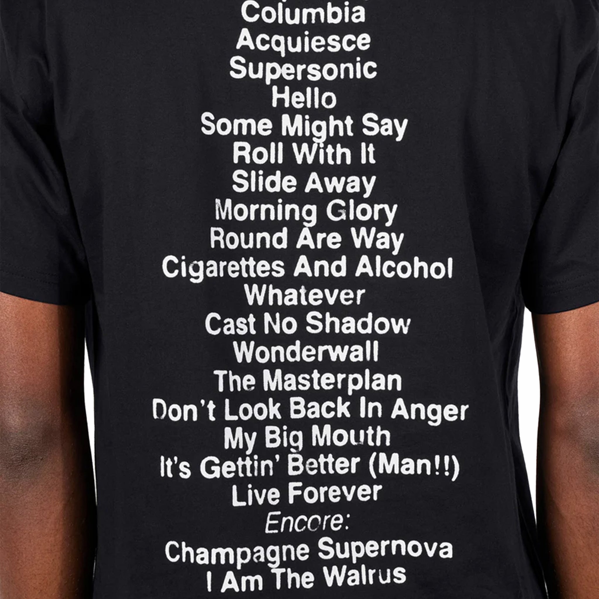 Pleasures x Oasis All Access T-Shirt (Black) - August Shop