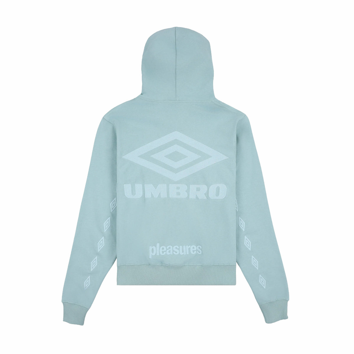 Pleasures x Umbro Diamonds Zip Fitted Hoodie (Sage)