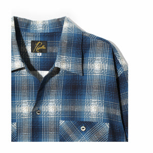 Needles One-Up Shirt - Printed Flannel / Plaid (Blue) - August Shop