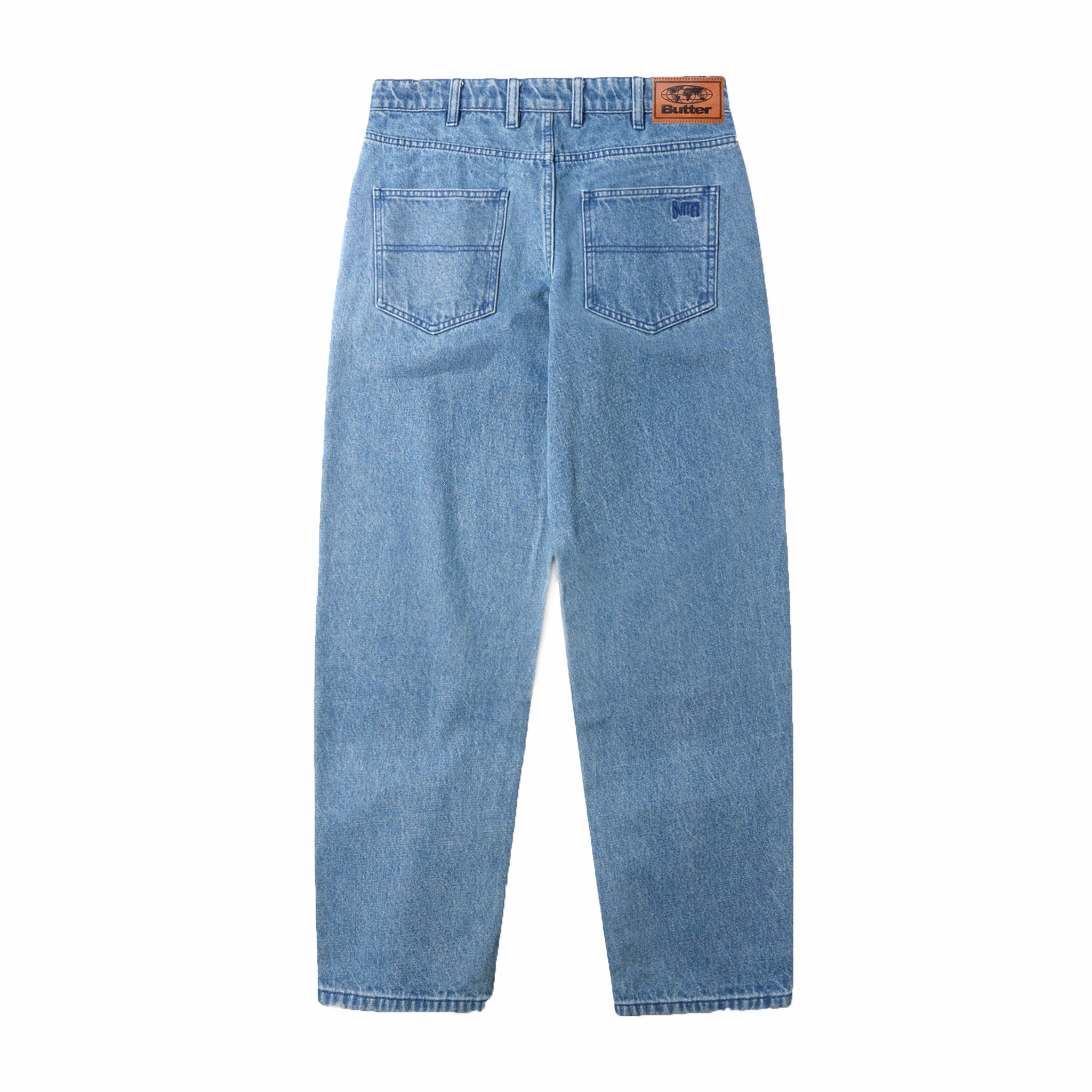 Butter Goods Straight Leg Denim Jeans (Distressed Indigo)