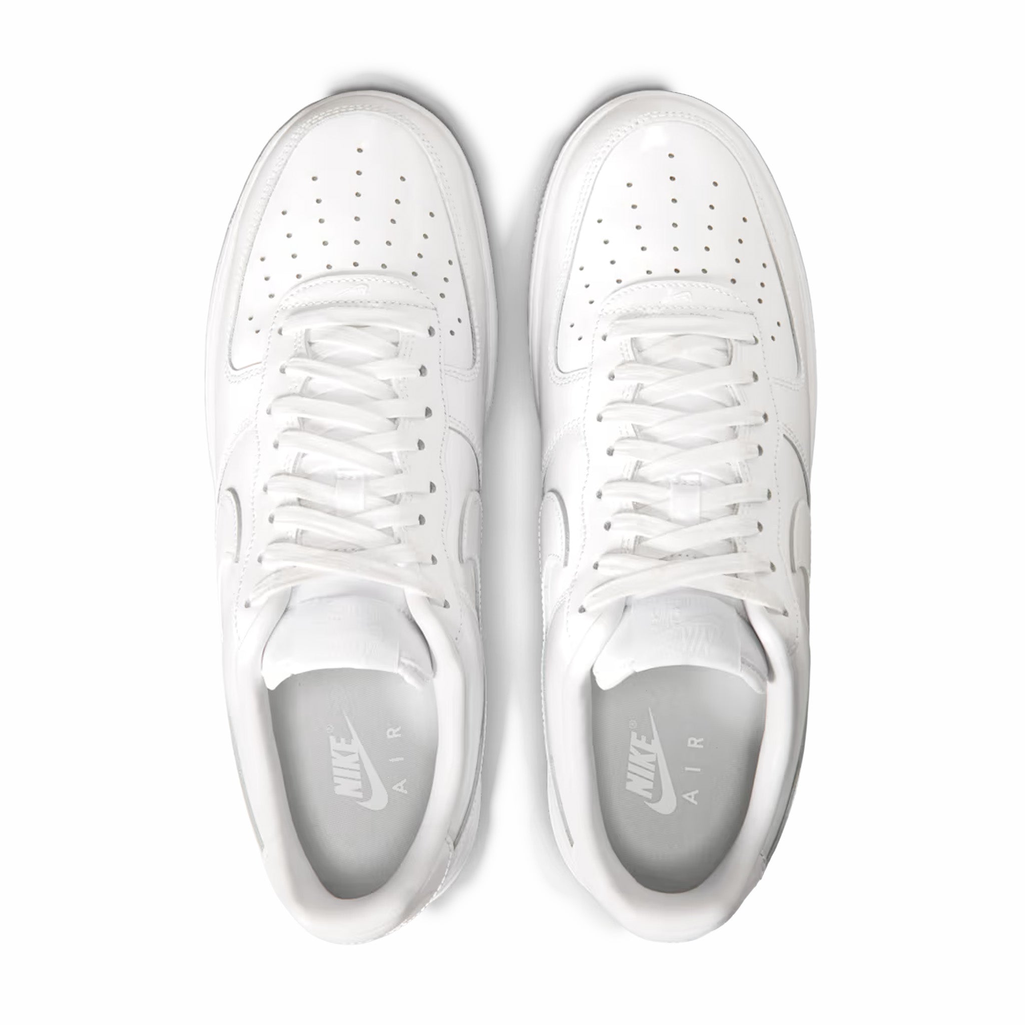 Nike Men's Air Force 1 Low "White Patent" (White/White) - August Shop