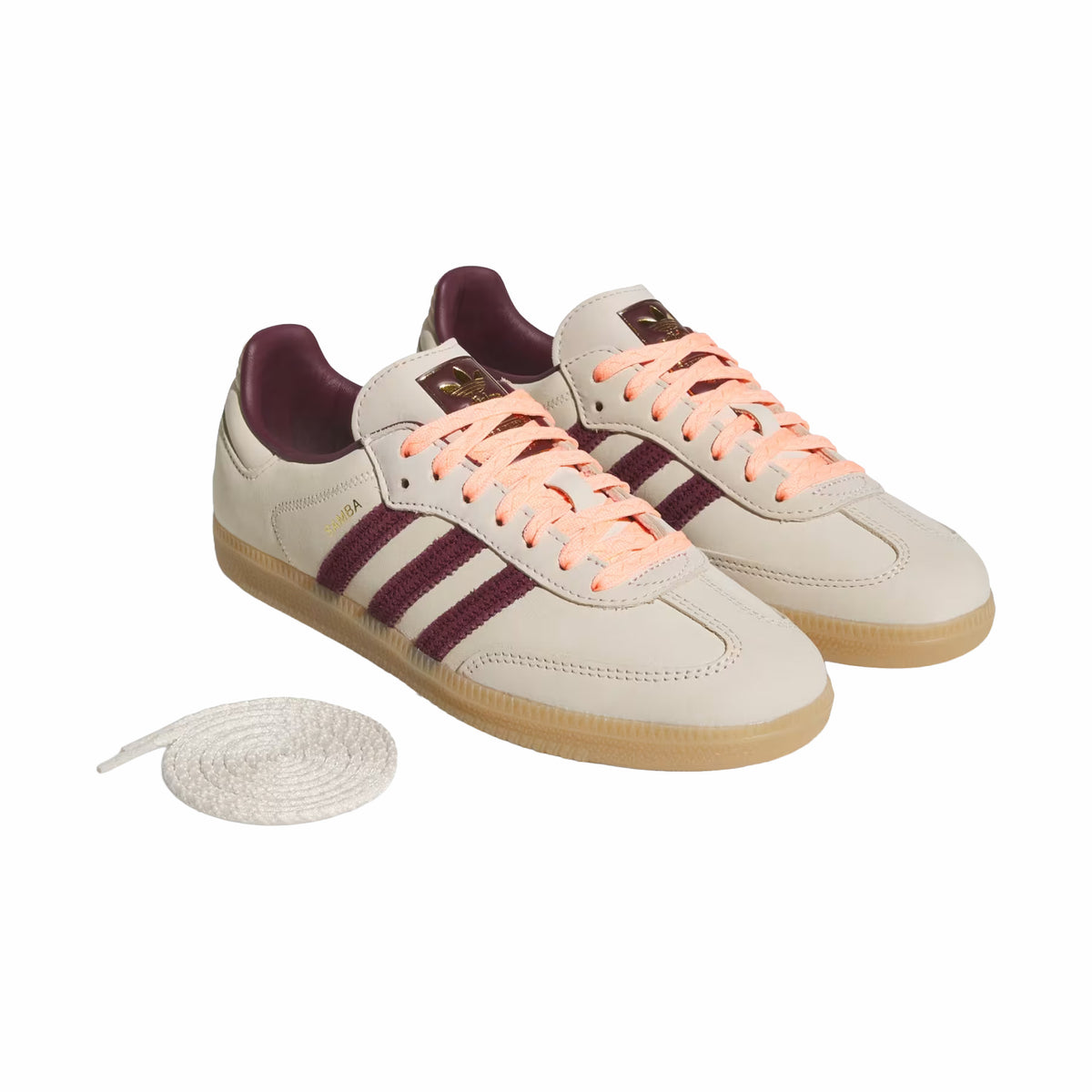 Adidas Women's Samba OG (Wonder White/Maroon/Frozen Turbo) - August Shop