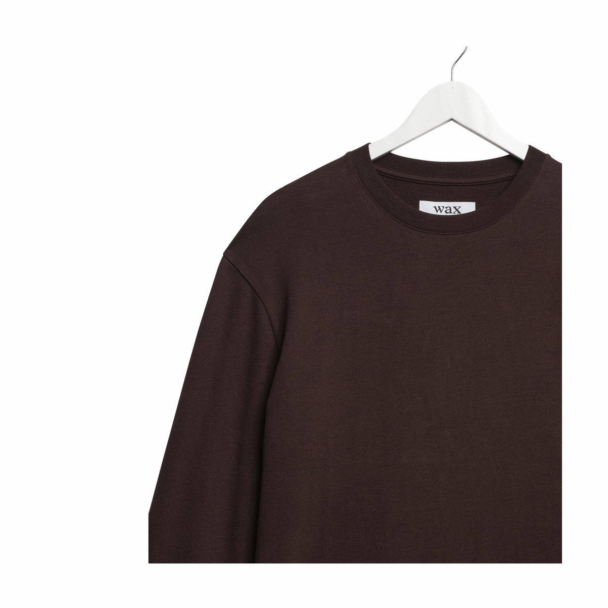 Wax London Hayden L/S Tee - Emorised Cotton (Dark Brown)