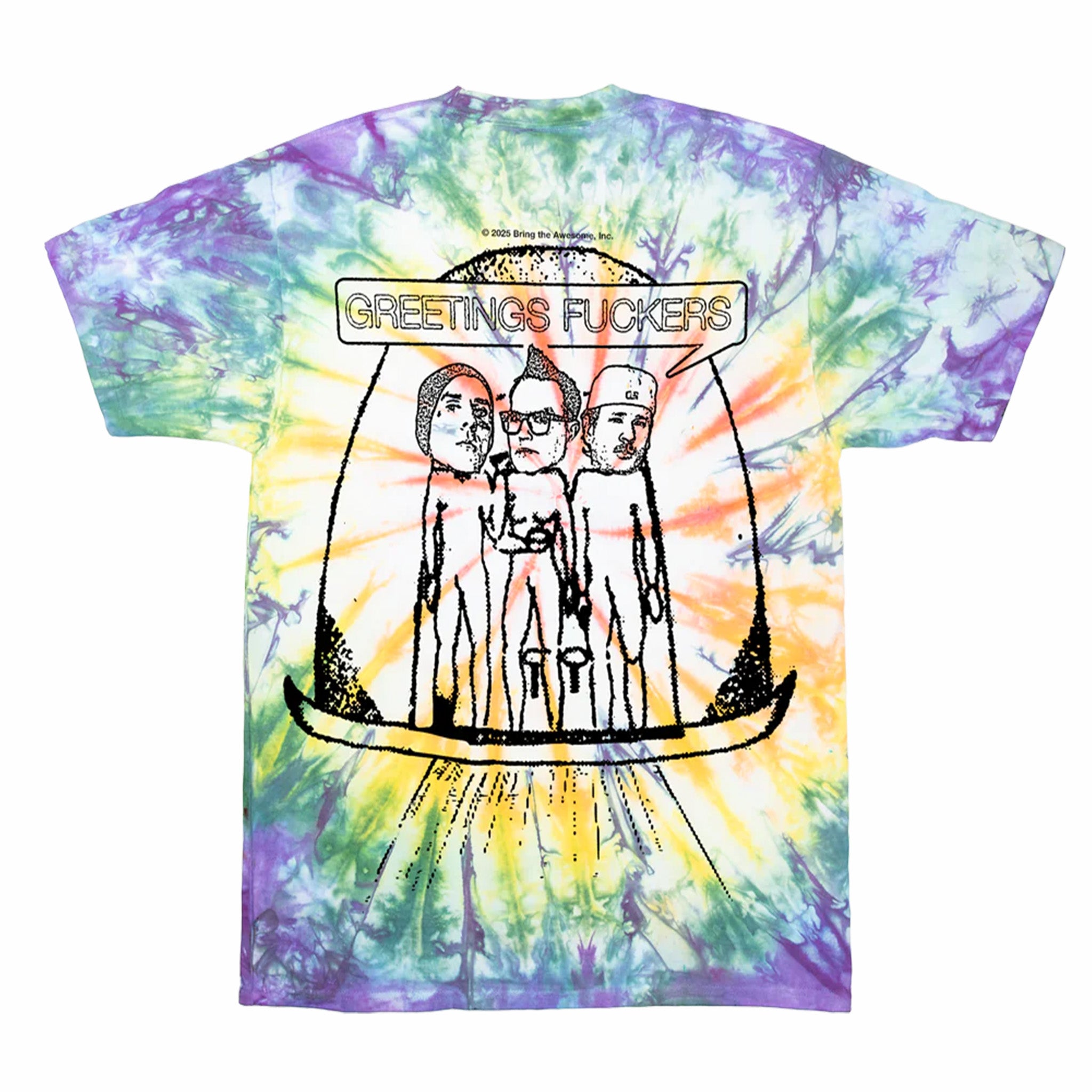 Online Ceramics x Blink-182 "Aliens Exist" Tee - Hand Dyed (Tie Dye) - August Shop