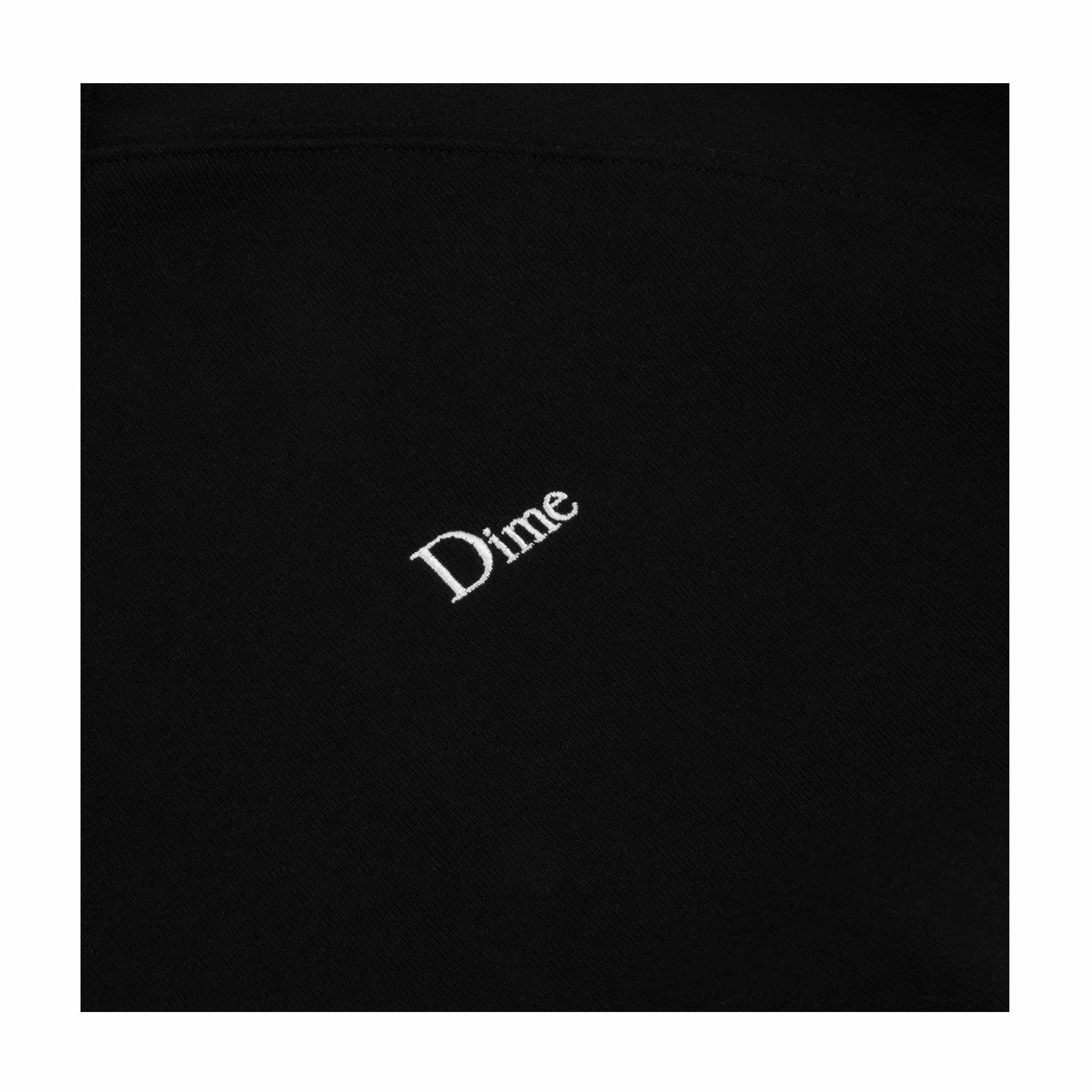Dime Classic Small Logo Zip Hoodie (Black)