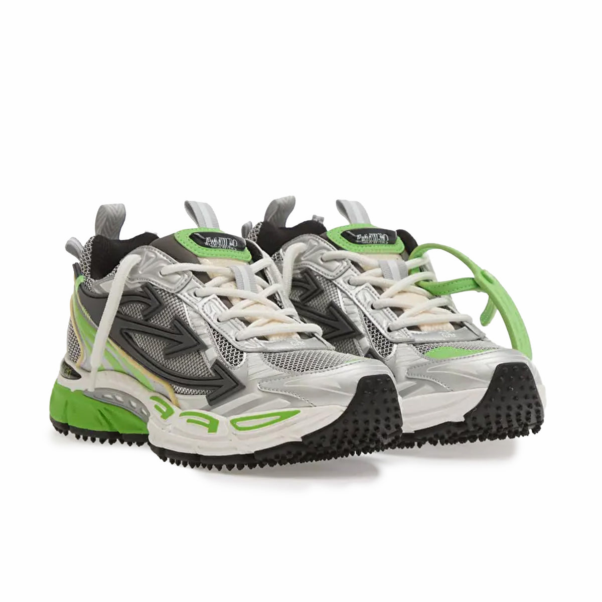 Off-White Be Right Back Sneakers (Grey/Neon Green)