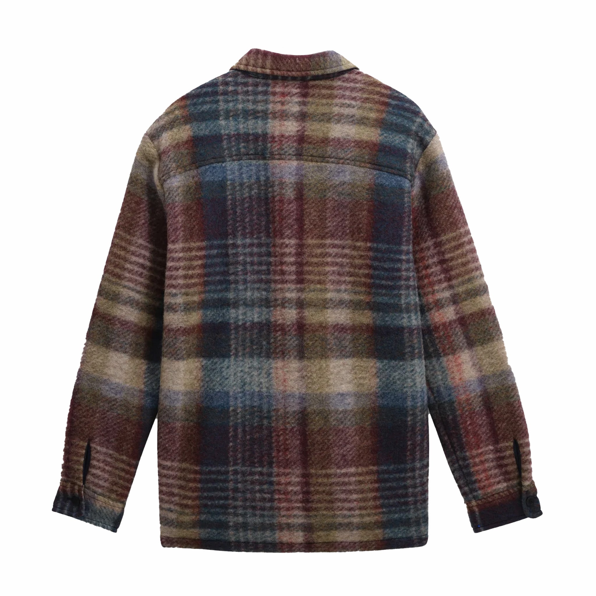 Wax London Whiting Overshirt - Wool Blend Check (Blue/Multi) - August Shop