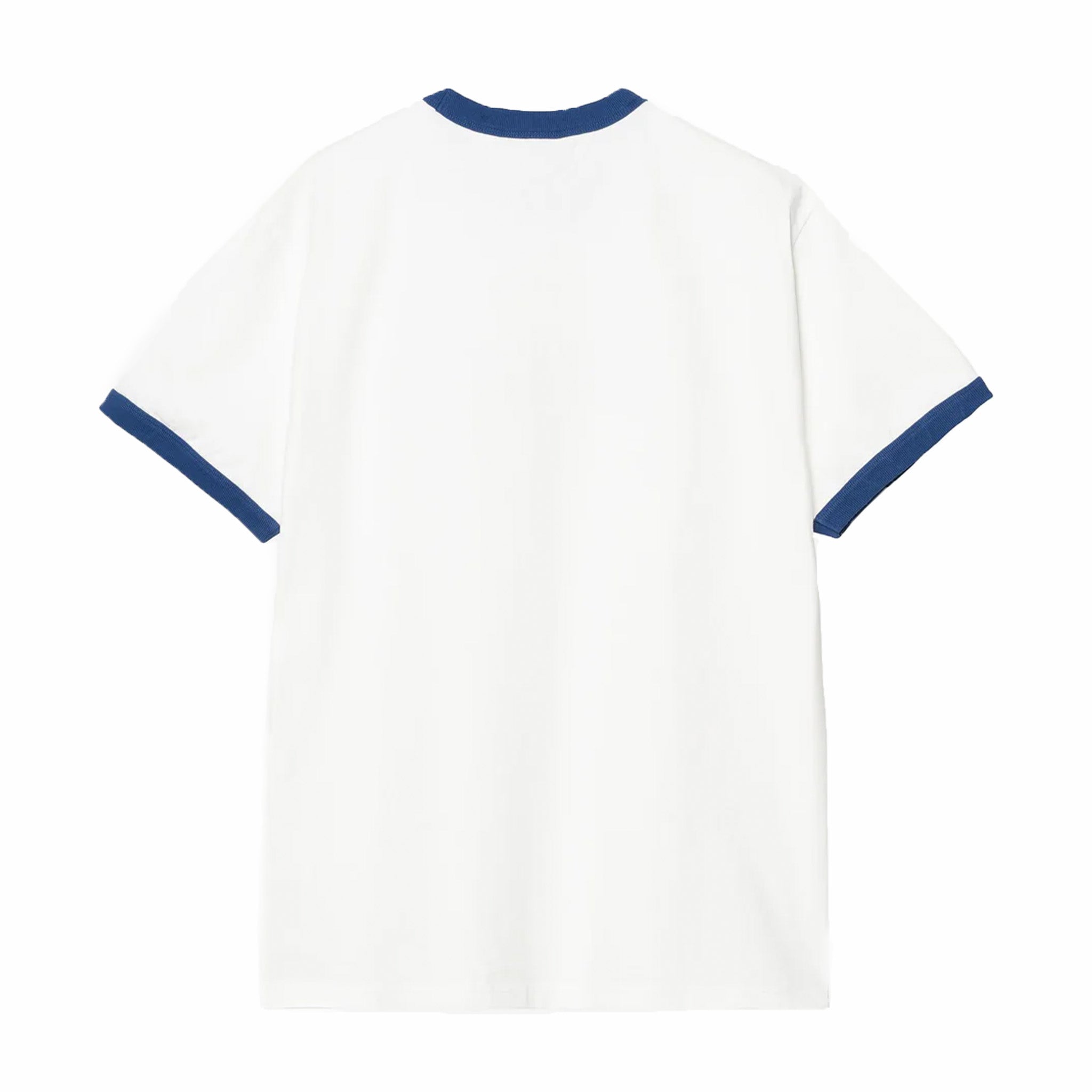 Carhartt WIP Connection Script Ringer T-Shirt (White/Wolfsbane) - August Shop