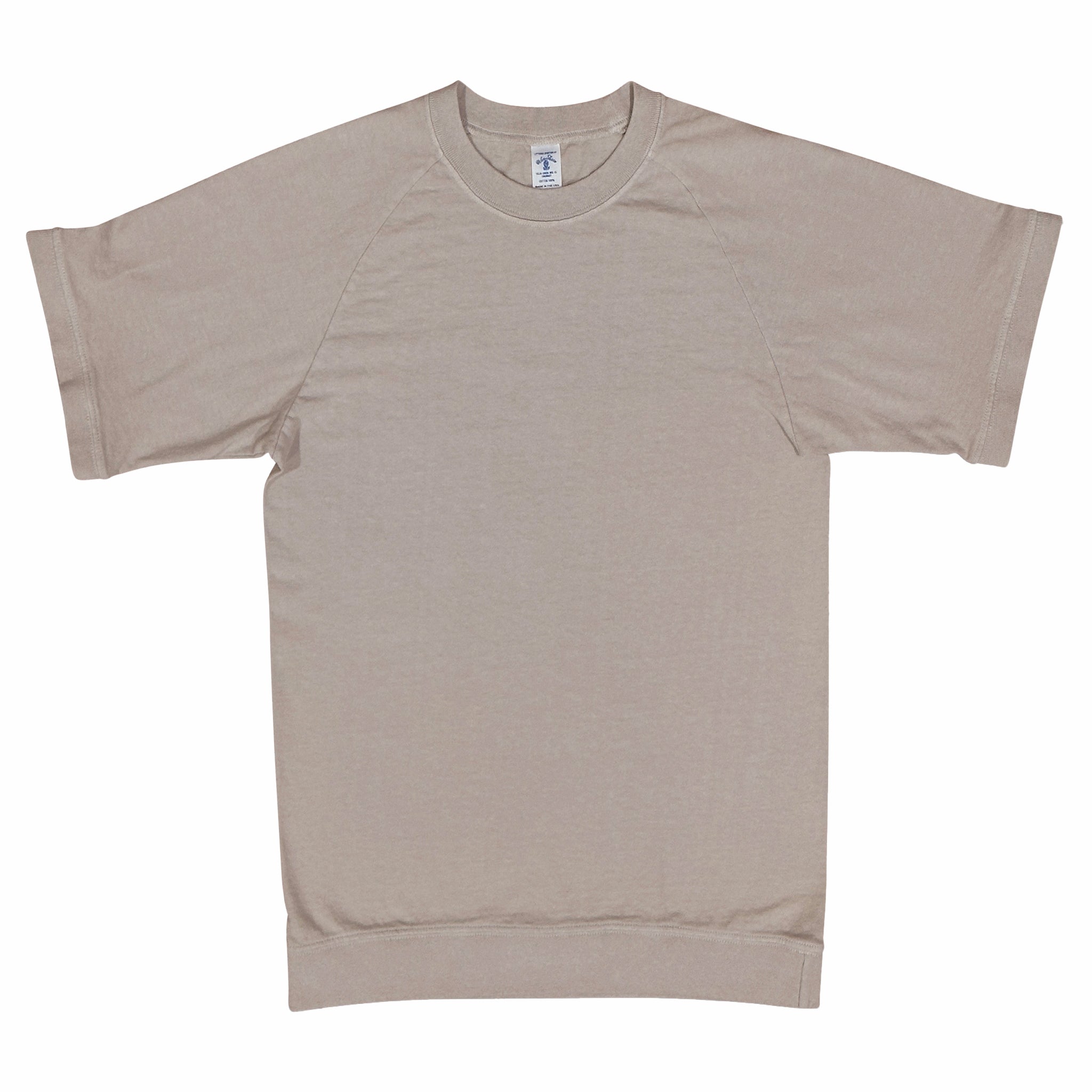 Velva Sheen Short Sleeve 14/1 Cotton Raglan T-Shirt - Pigment Dyed (Oatmilk) - August Shop