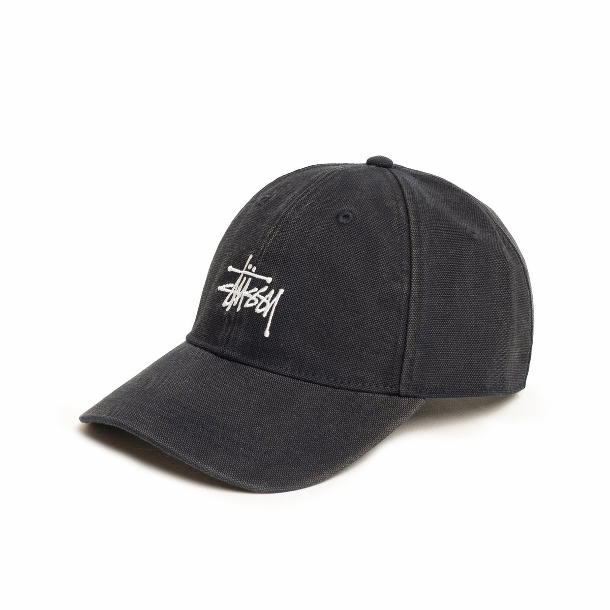 Stüssy Washed Basic Canvas Cap (Black) - August Shop