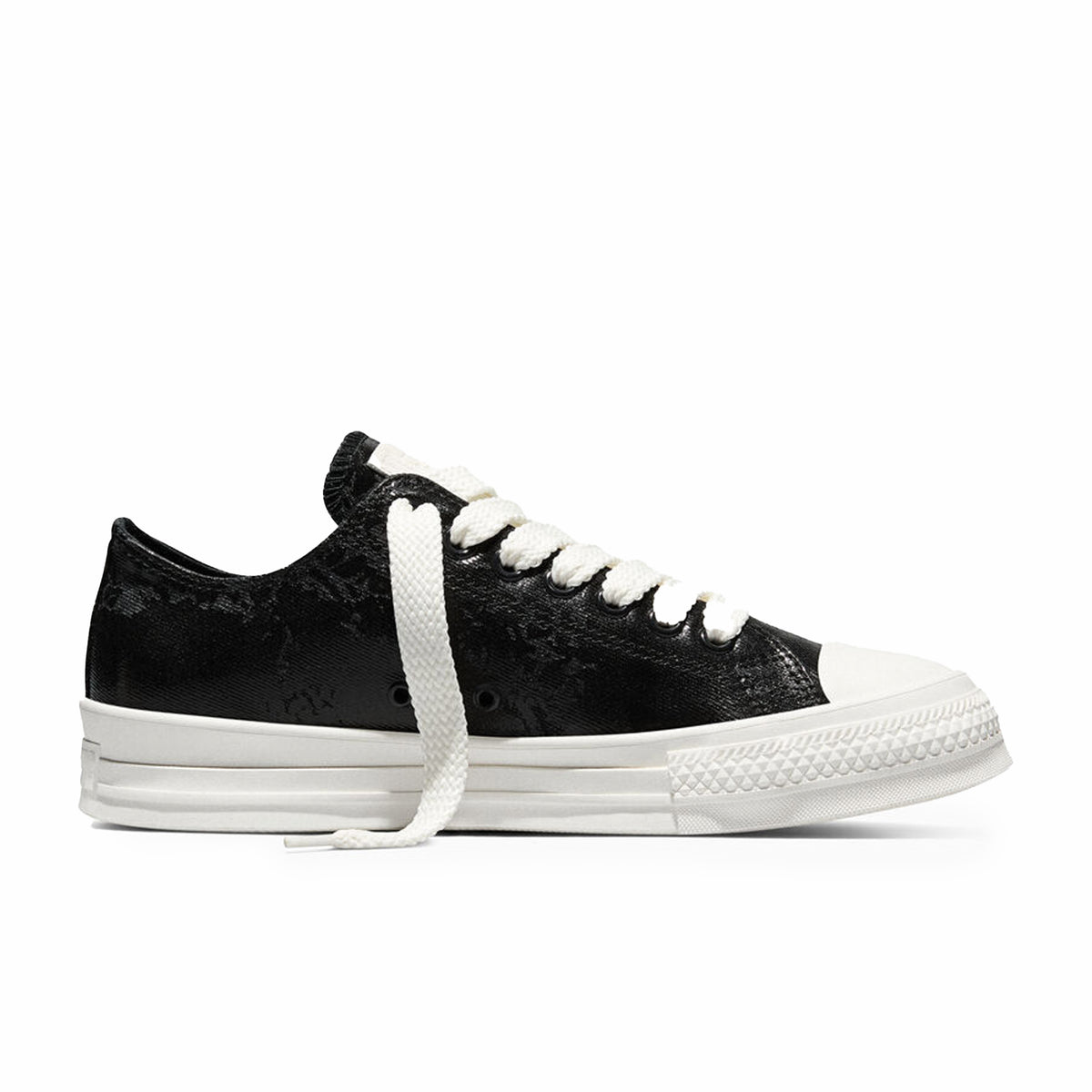 Converse Men's Chuck Taylor All Star Throwback Ox - Waxed Denim (Black/Vintage White)