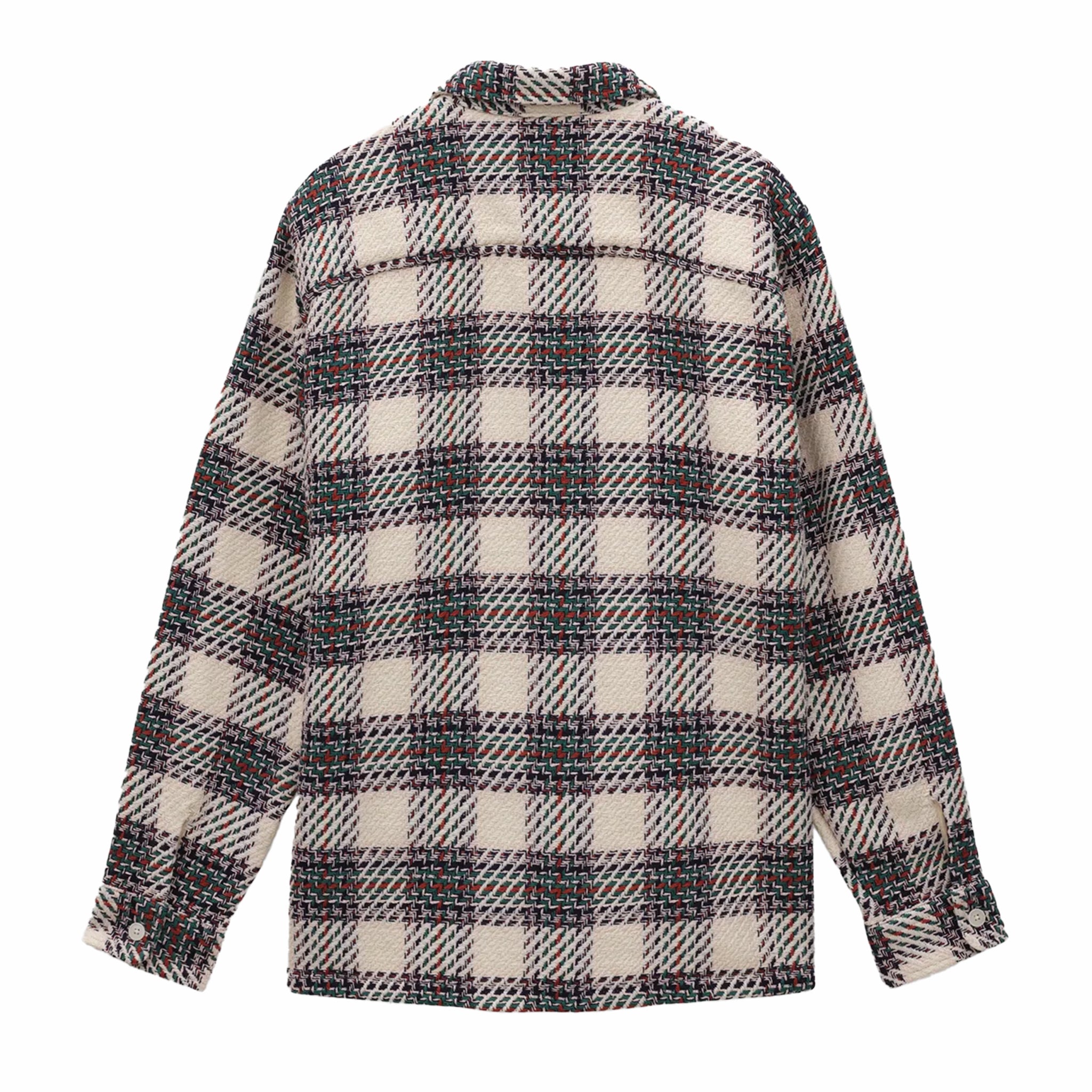 Wax London Whiting Overshirt - Hutton Check (Ecru/Multi) - August Shop