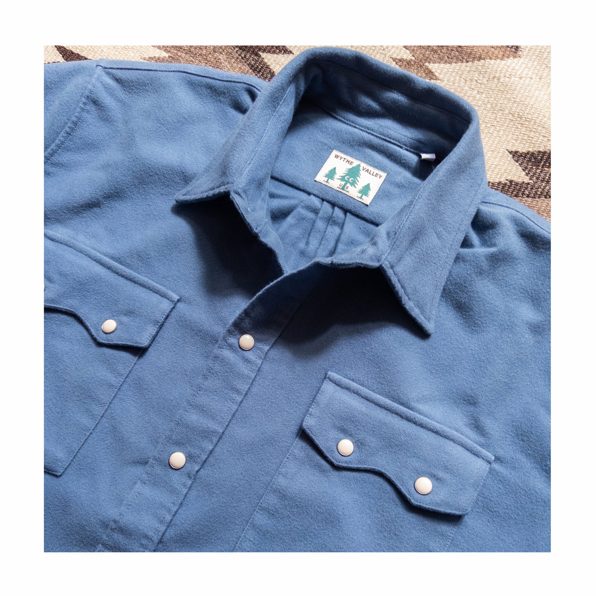 Wythe Moleskin Pearlsnap Shirt (River Blue)