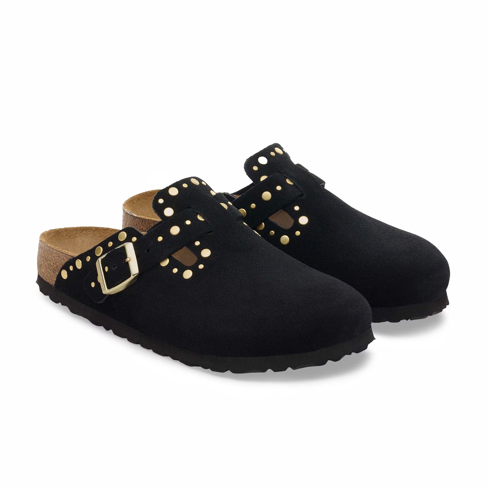 Boston Rivets Birkenstock Unisex Boston Rivets Soft Footbed Suede Leather - Narrow ...