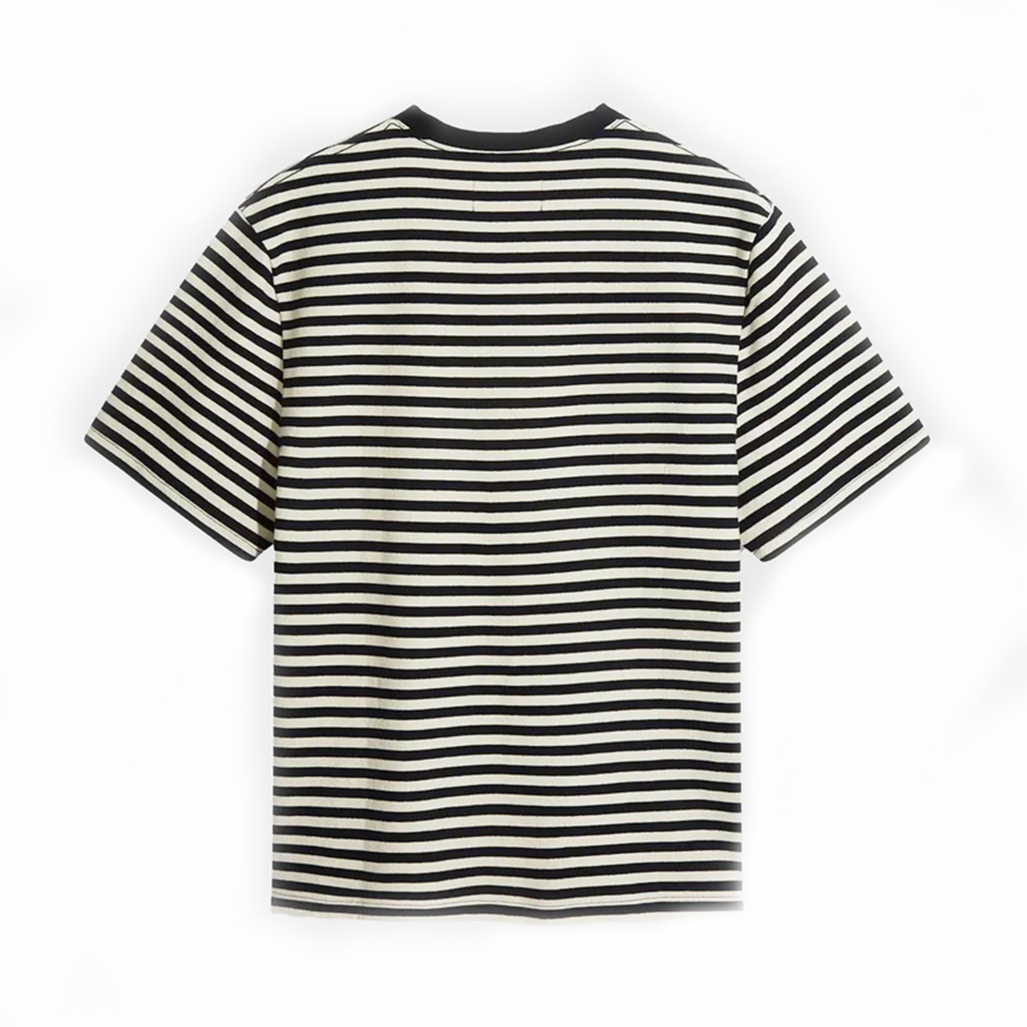 Wax London Dean SS Tee - Jolt Stripe (Navy/Ecru)