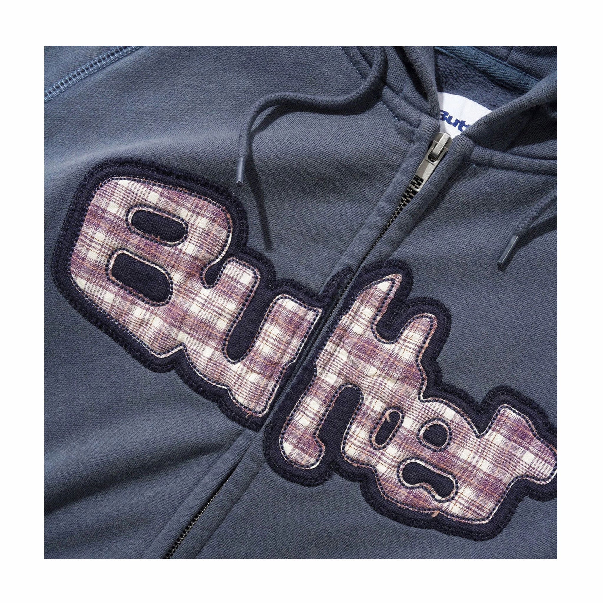 Butter Goods Stretch Zip-Thru Hood (Washed Navy)