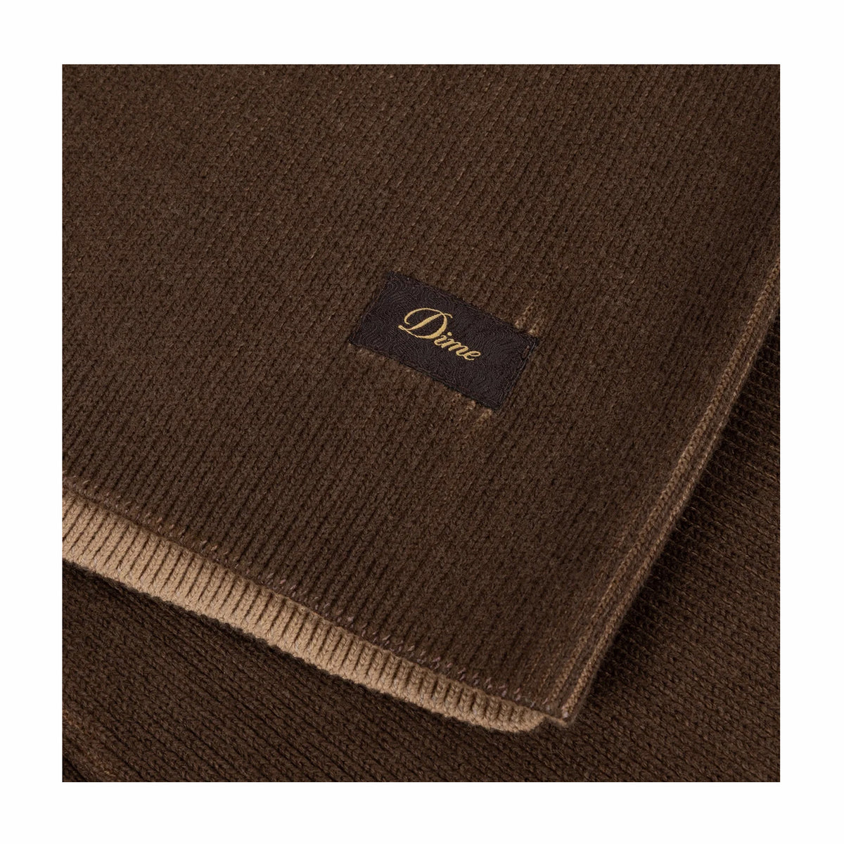 Dime Printed Rib Sweater (Brown/Tan)