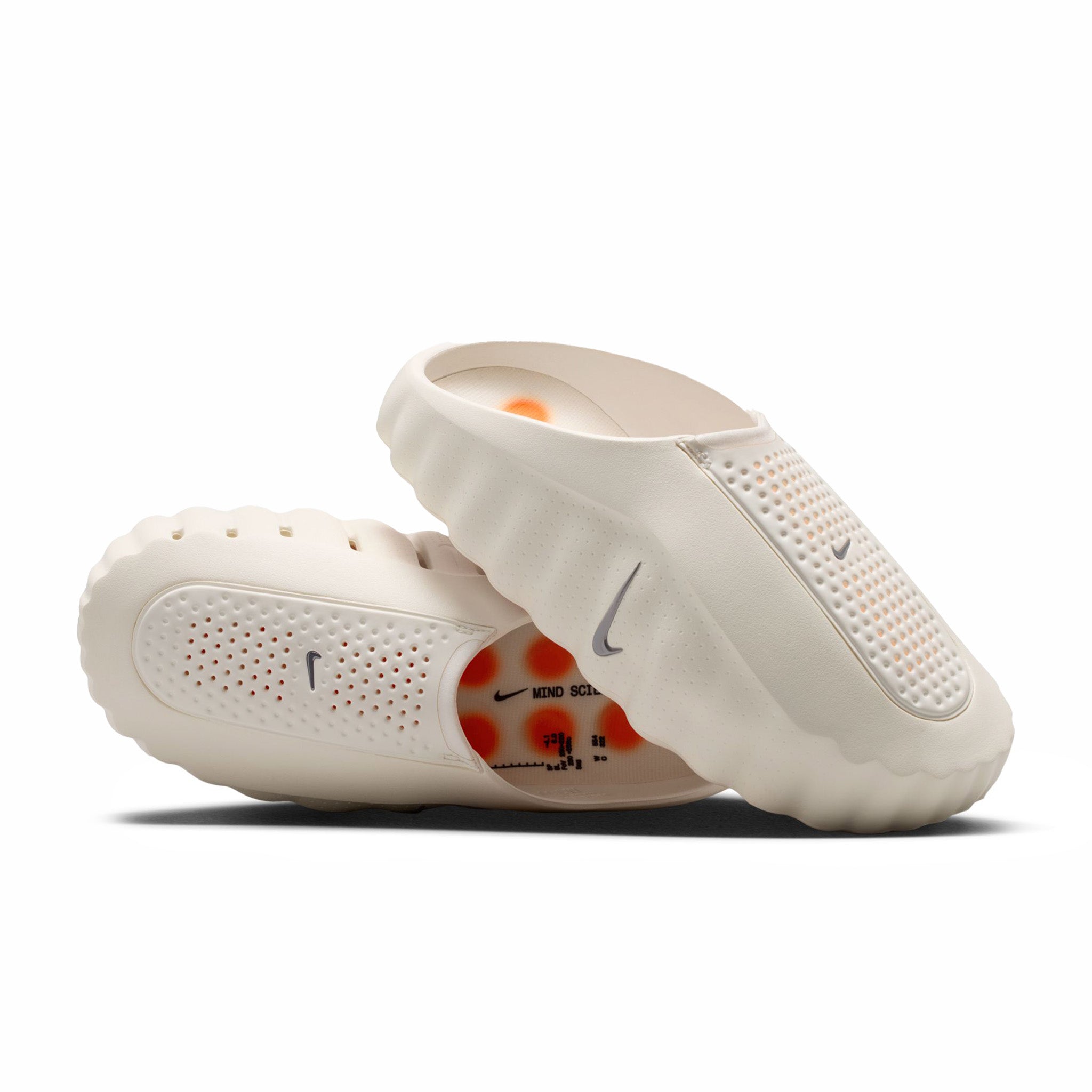 Nike Men's Nike Mind 001 Pregame Mules (Sail/Metallic Platinum-Hyper Crimson-Black) - August Shop