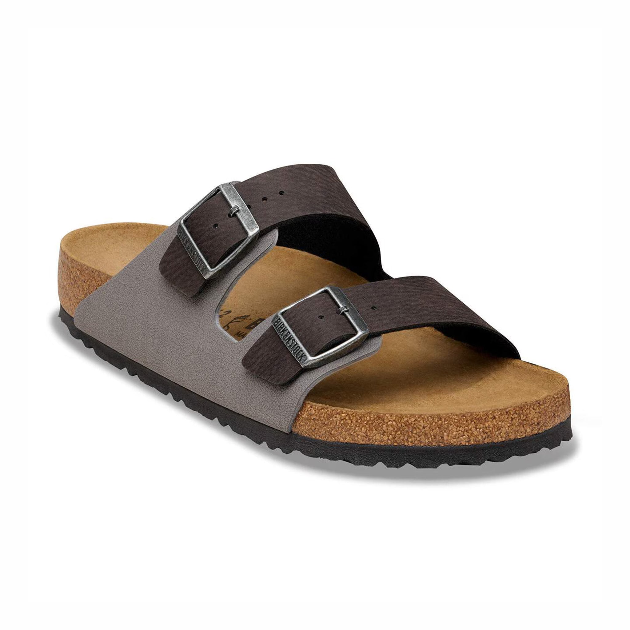 Birkenstock Men's Arizona Mixed Synthetic Material - Regular (Black/Dark Gray) - August Shop