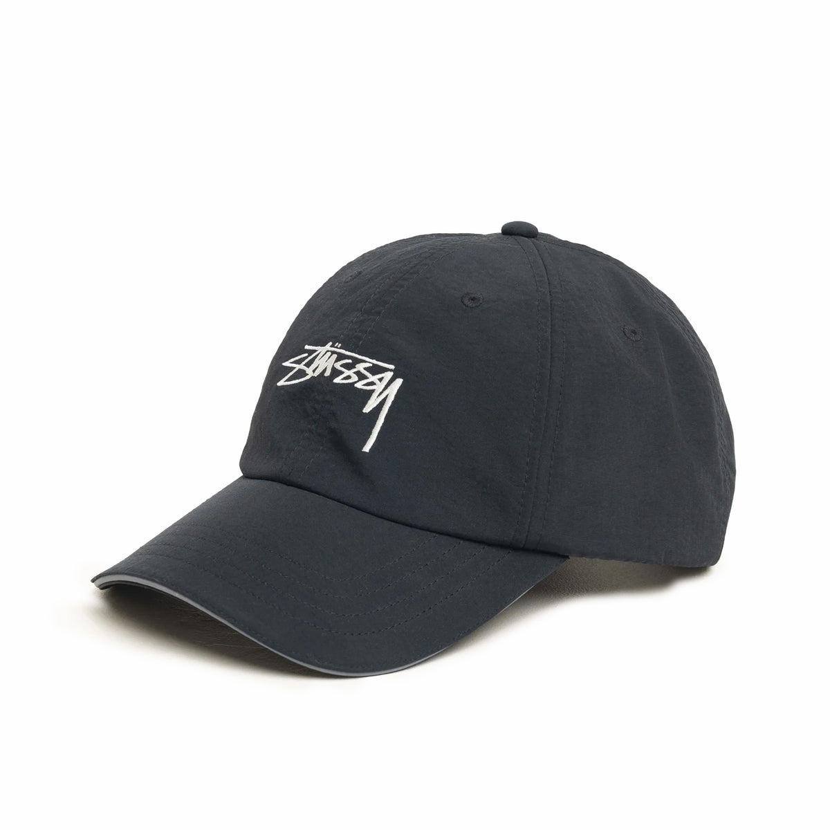 Stüssy Smooth Stock Strapback Cap (Black) - August Shop