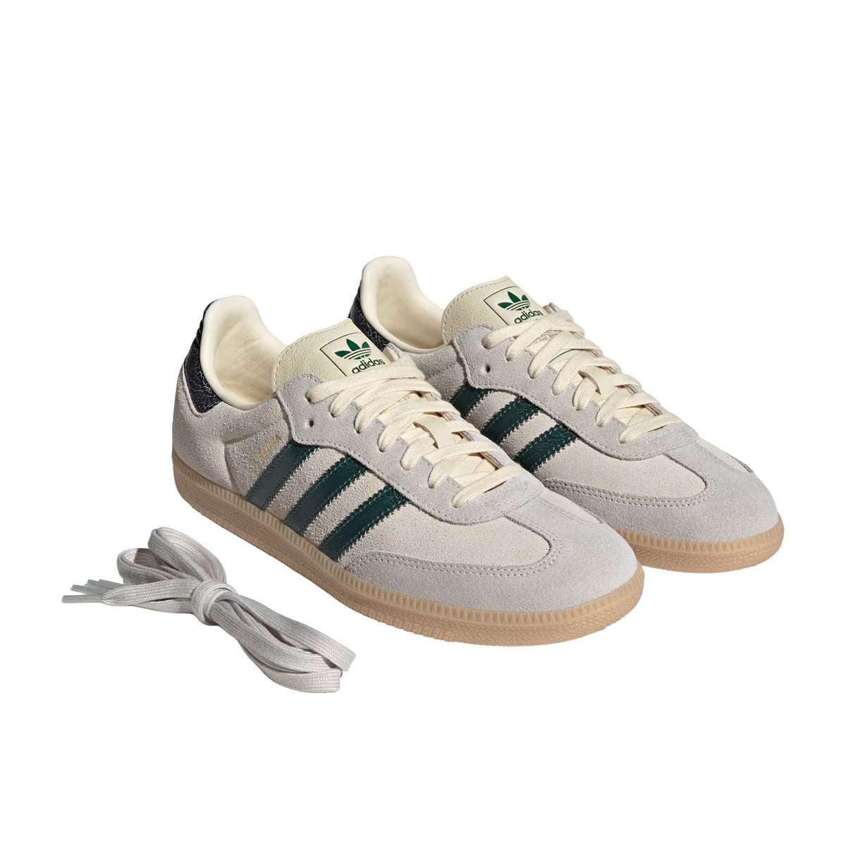 Adidas Men's Samba OG (Cream White/Collegiate Green/Magic Beige)