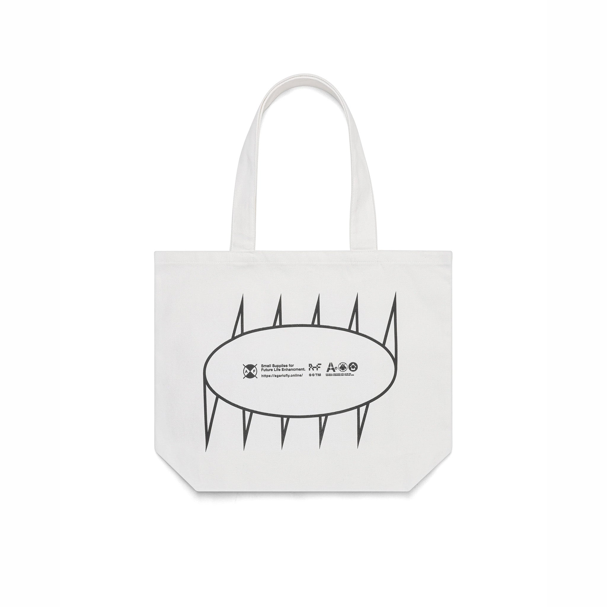 Agaric Fly Black &amp; Blue AF Tote Bag (White) - August Shop