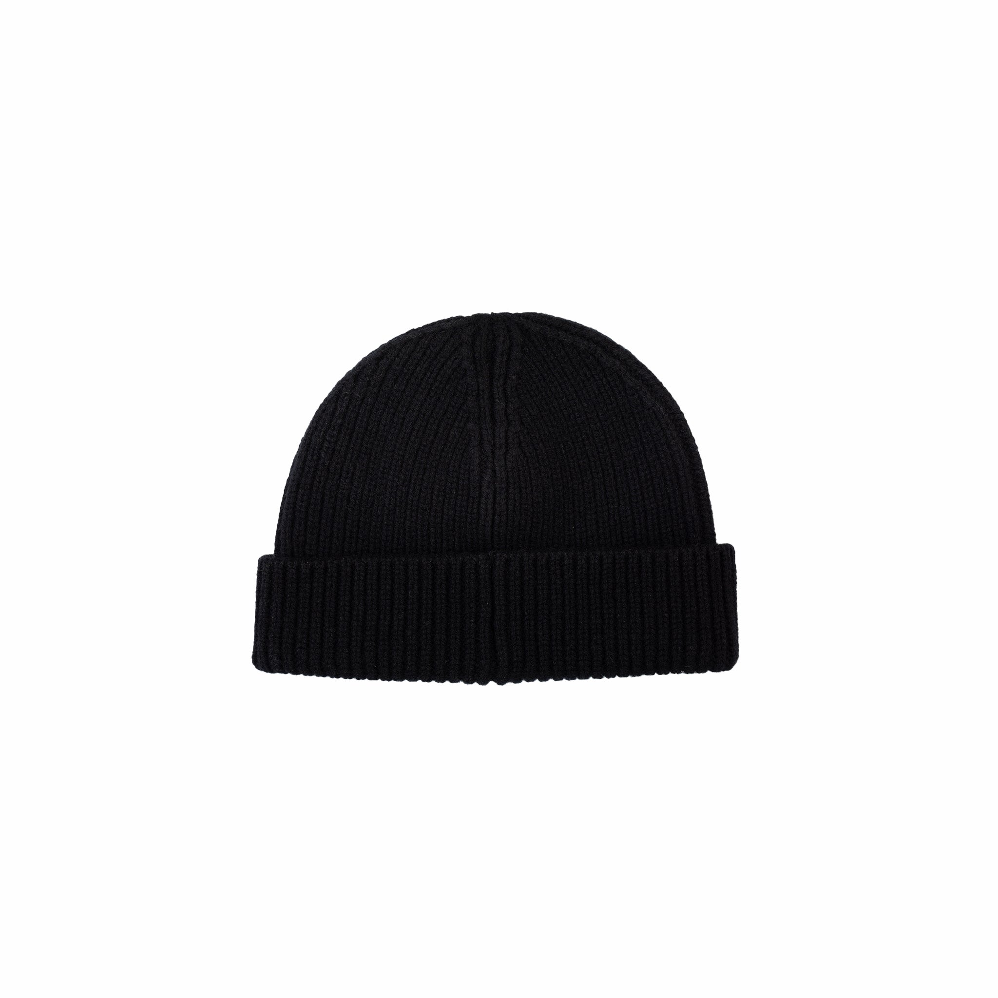 August "Ski the Midwest" Merino Wool Short Fisherman Beanie (Black) - August Shop