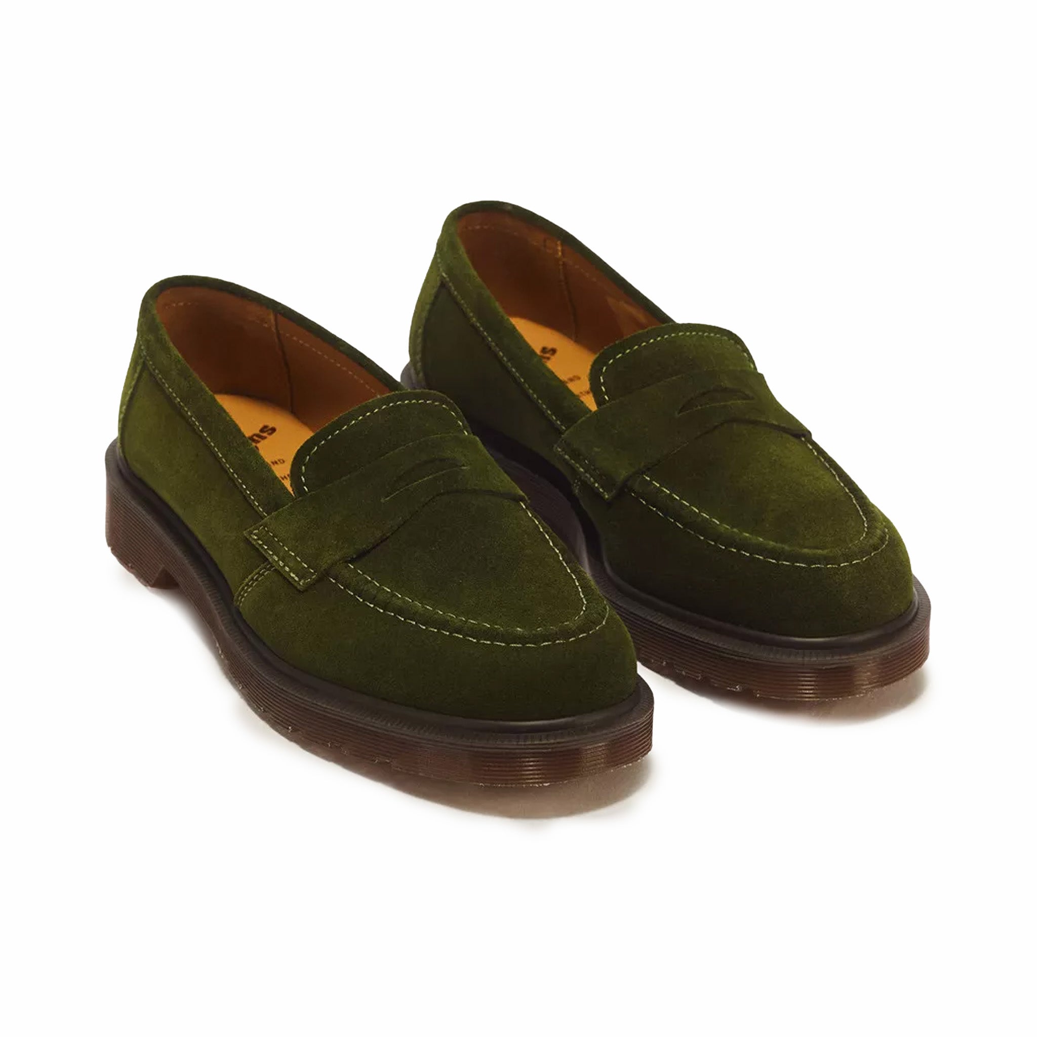 Dr. Martens Men's Delapre Penny Loafer - Repello Calf Suede MB (Field Green)