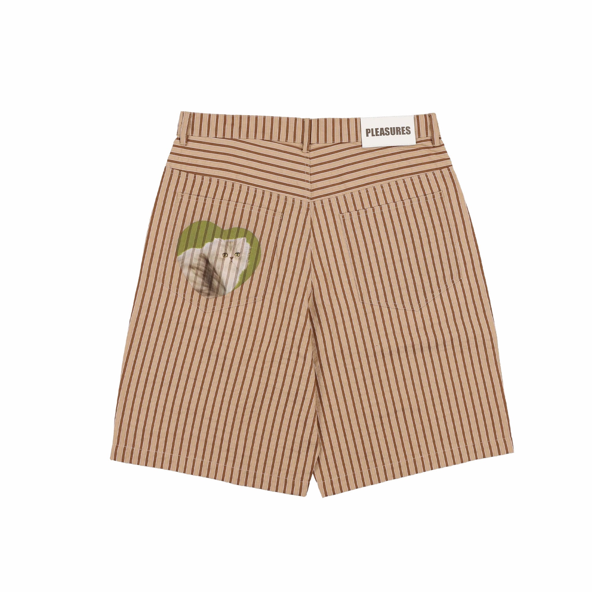 Pleasures Cat Mirror Shorts (Beige)