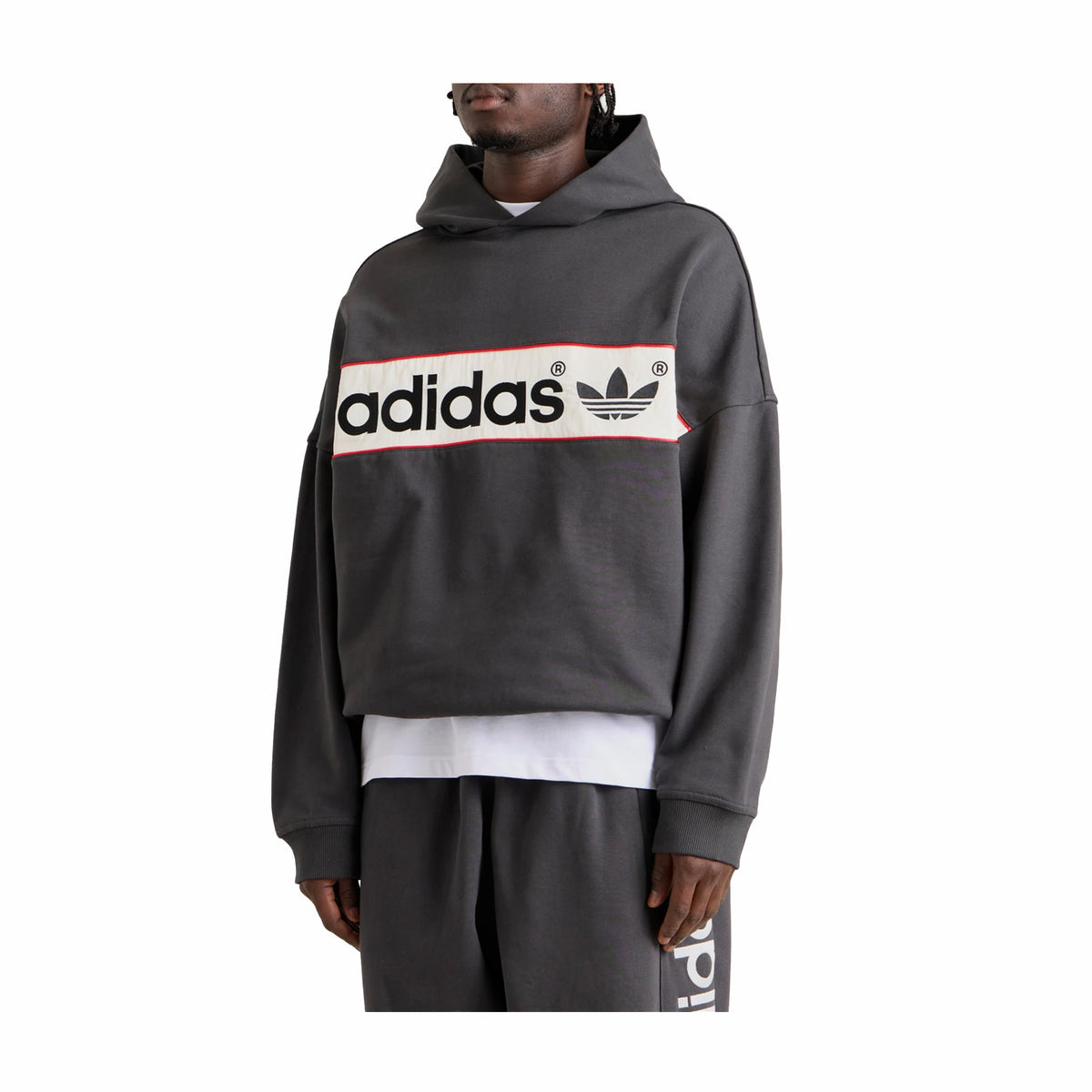 Adidas Block Hoodie (Utility Black) - August Shop