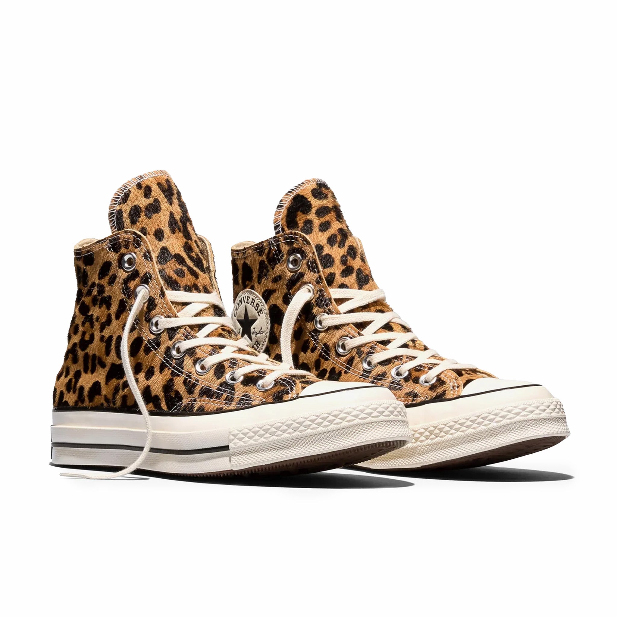 Converse Men's Chuck 70 Leopard Pony Hair High Top Shoe (Black/Natural Ivory/Egret)