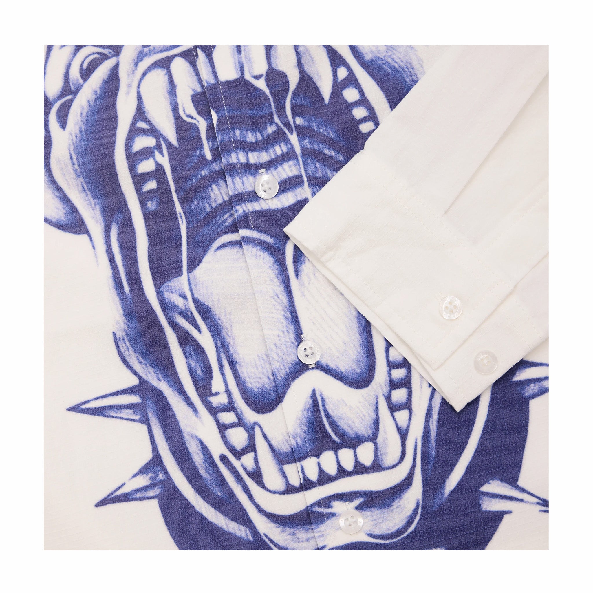 Andrew He Don't Bite Button Up (White) - August Shop